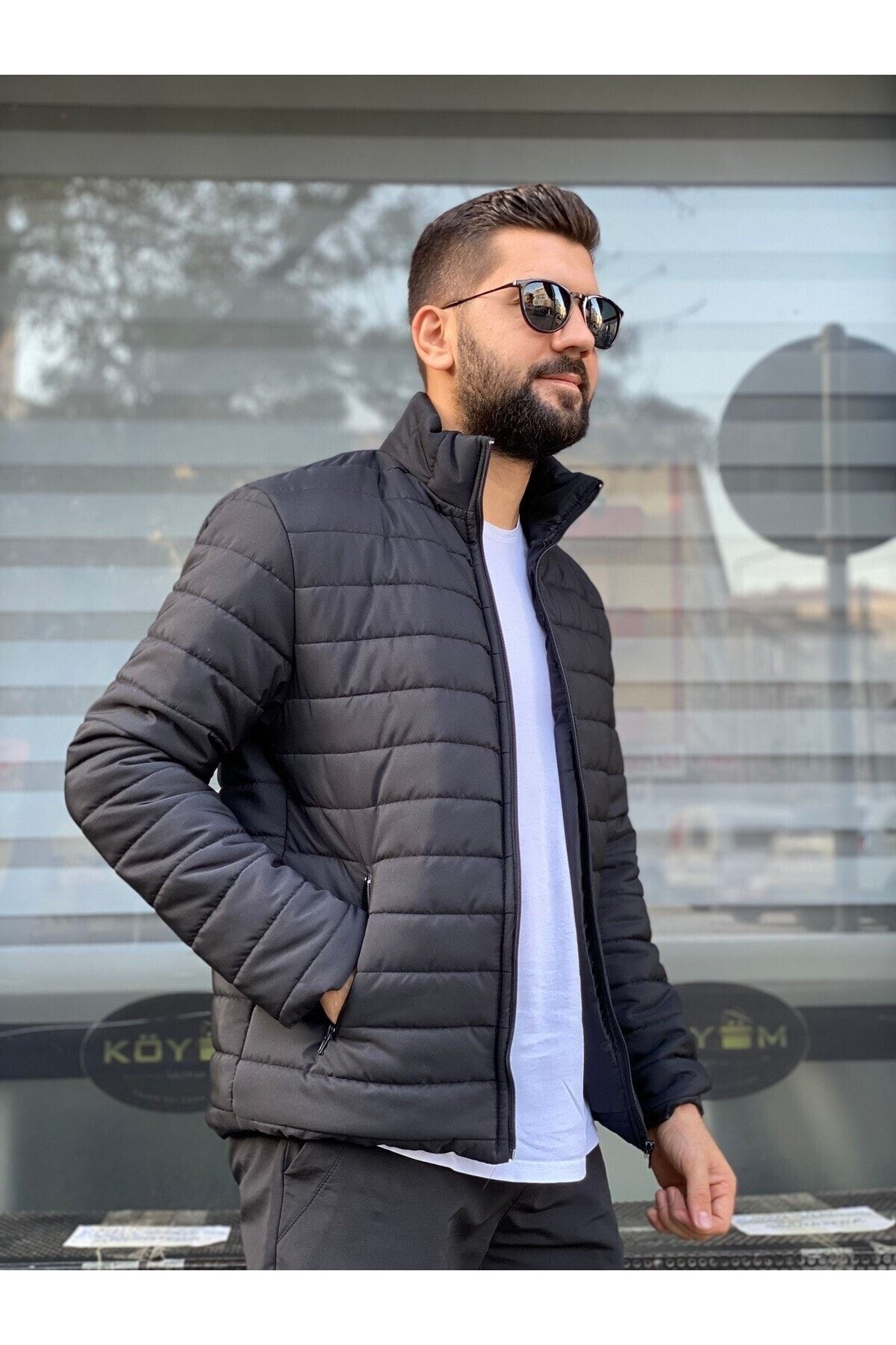 Men's slim shop fit puffer jacket