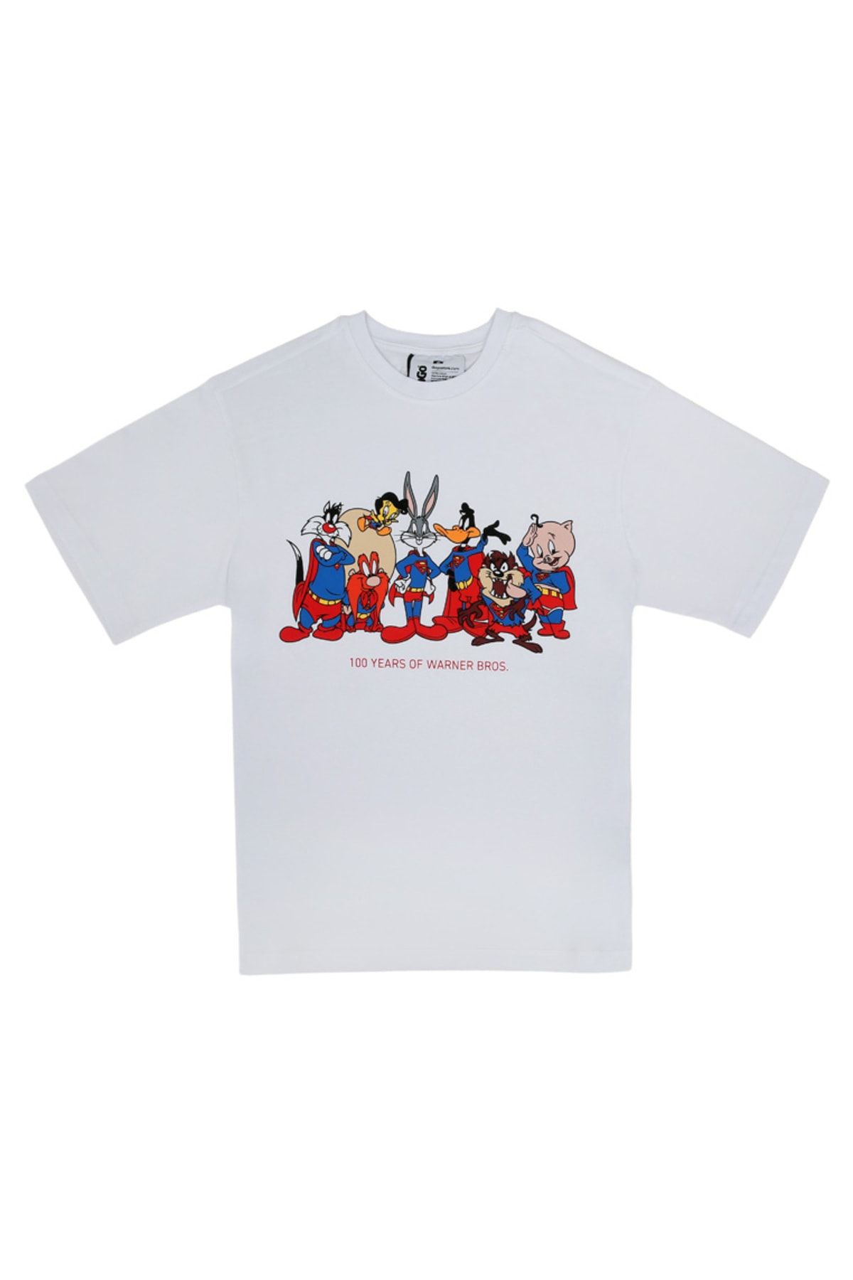 Белая футболка Dogo унисекс Vegan — Warner Bros Looney Tunes x Superman Design wb023-tee3004