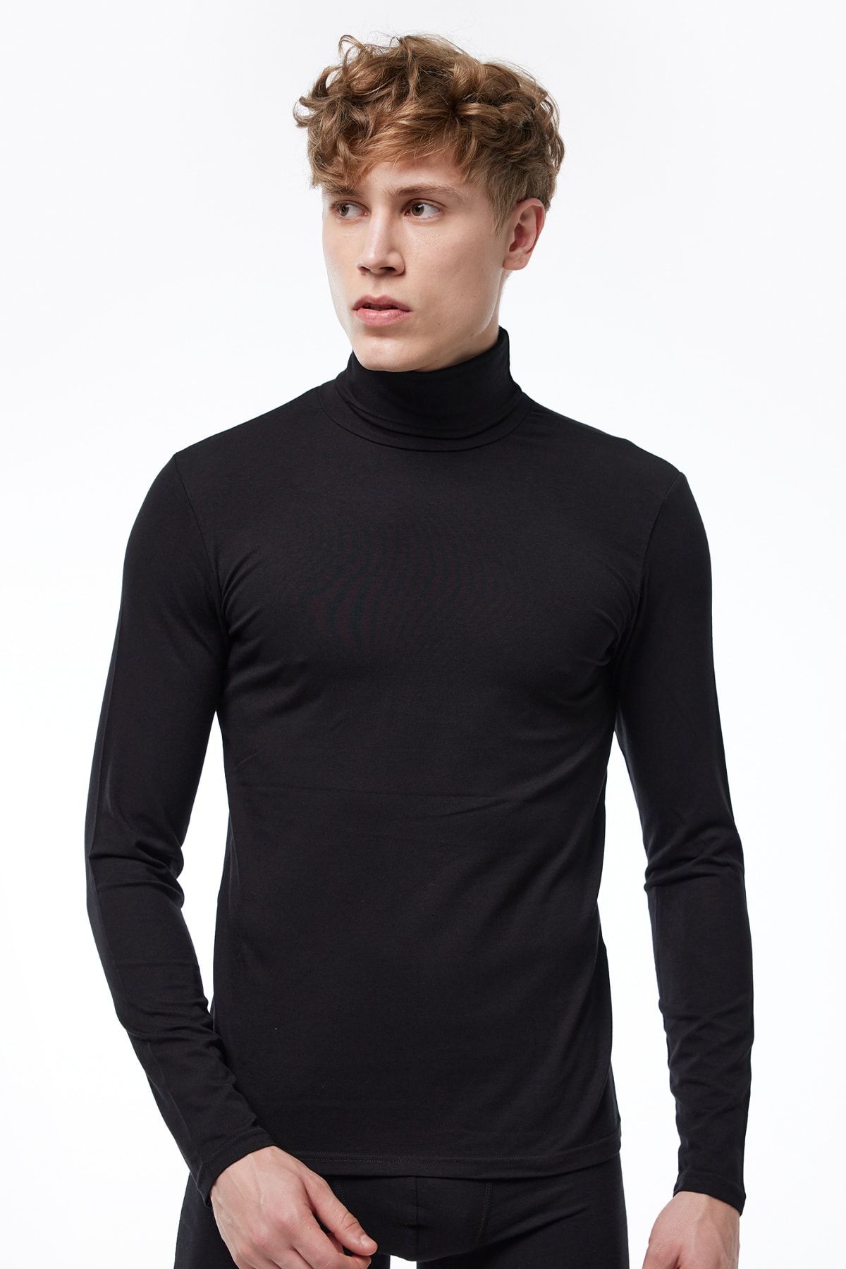 Black 2025 lycra turtleneck