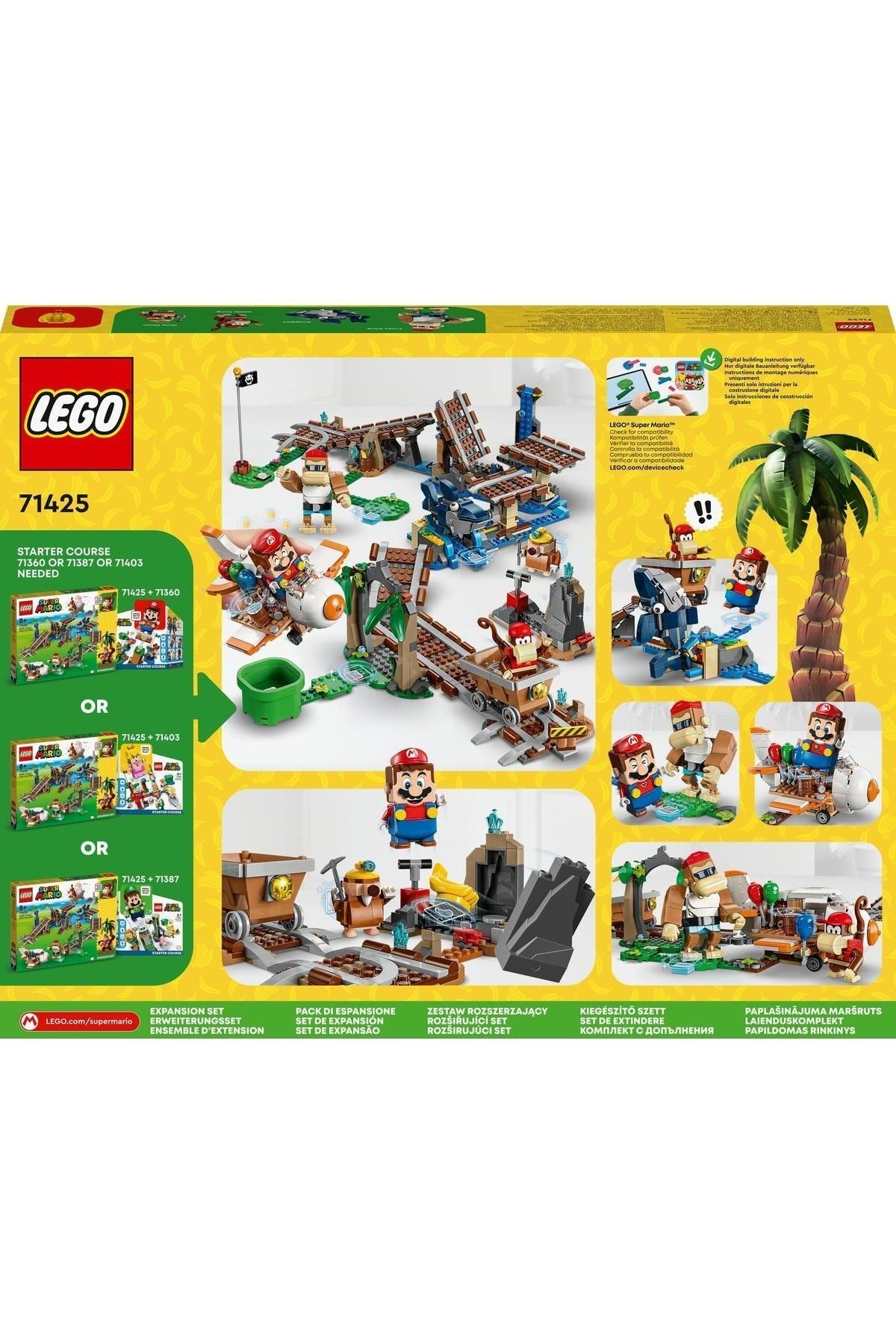 LEGO لگو مجموعه ماجراجویی اضافی سبد خرید ماین سوپر ماریو دیدی کنگ 71425 ست ساختمان اسباب بازی (1157 قطعه)