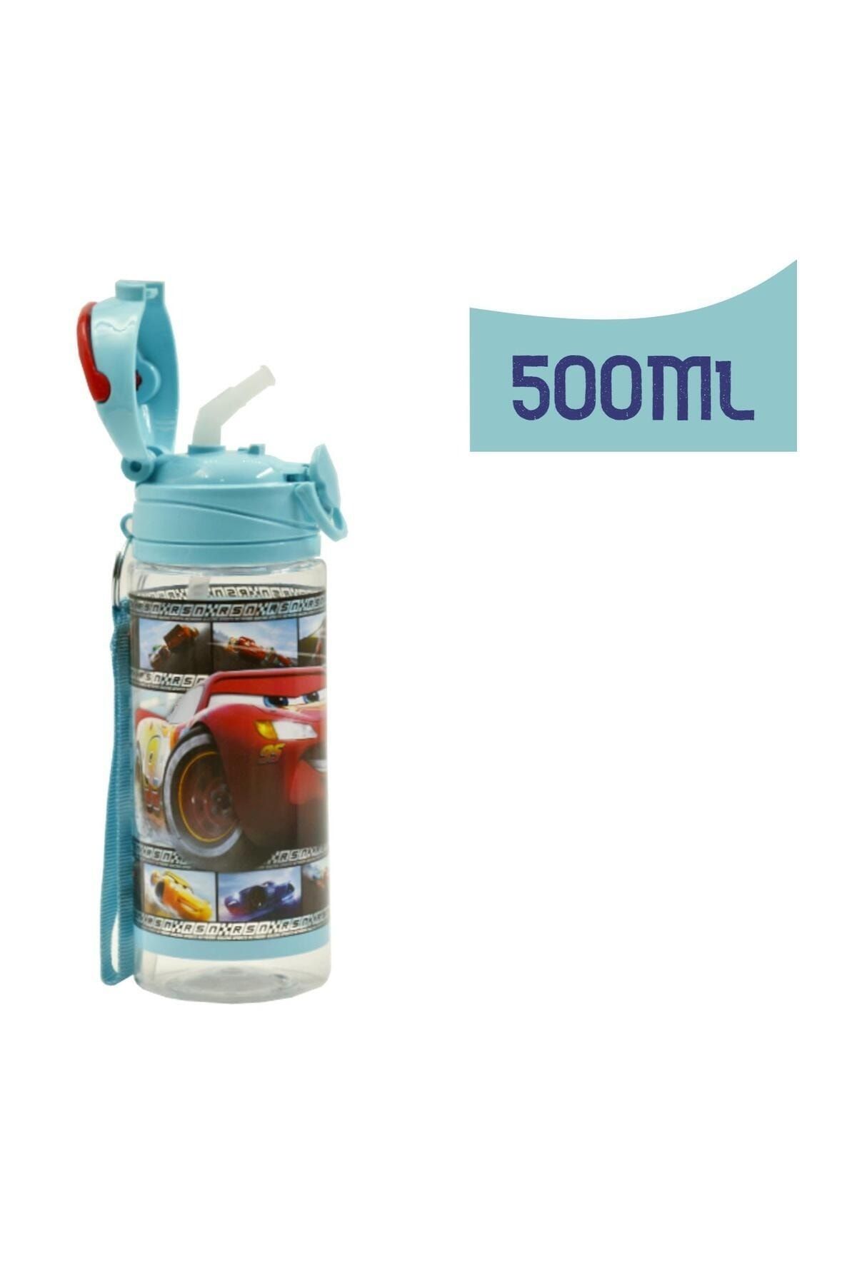 Frocx-Disney Cars Licensed Water Bottle with Straw 500 Ml Turquoise OTTO-44206 2