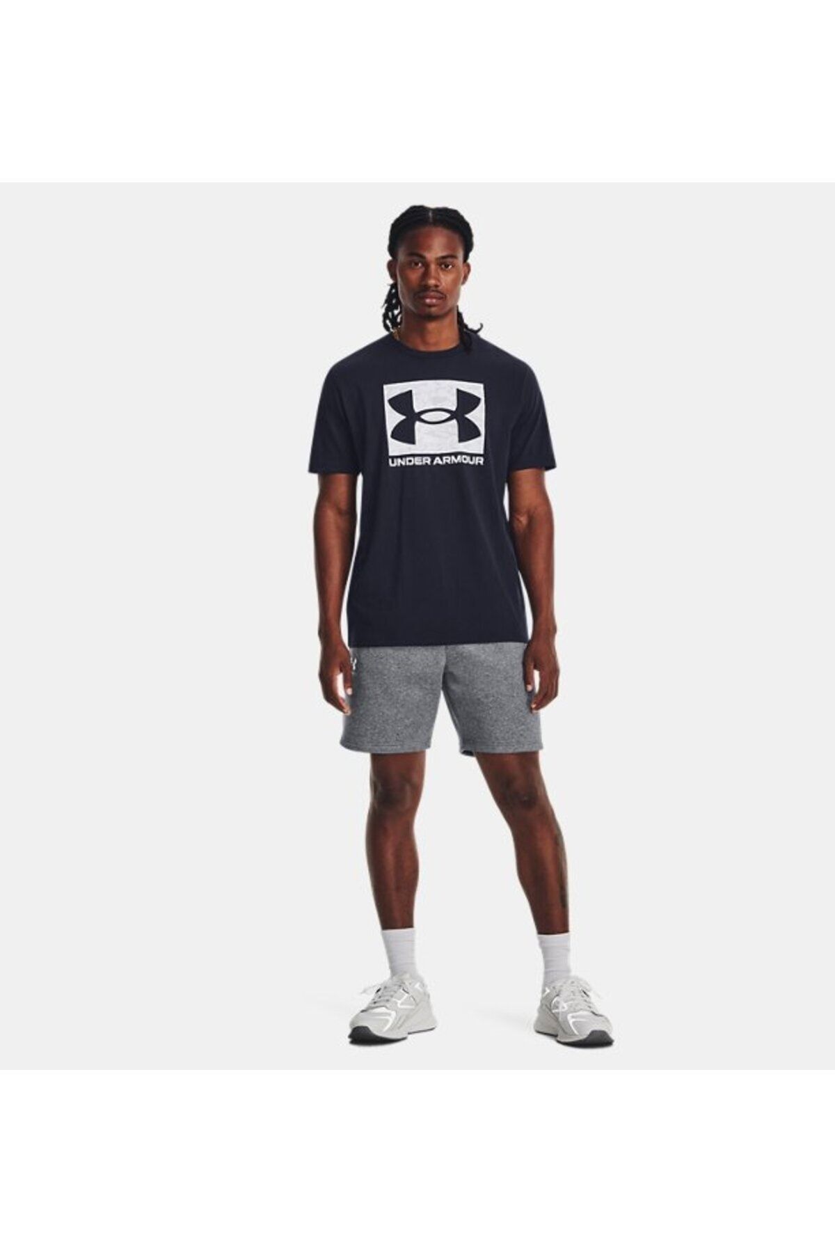 شورت ورزشی خاکستری مردانه های ضروری پشم گوسفند UA 1380377 012 Under Armour