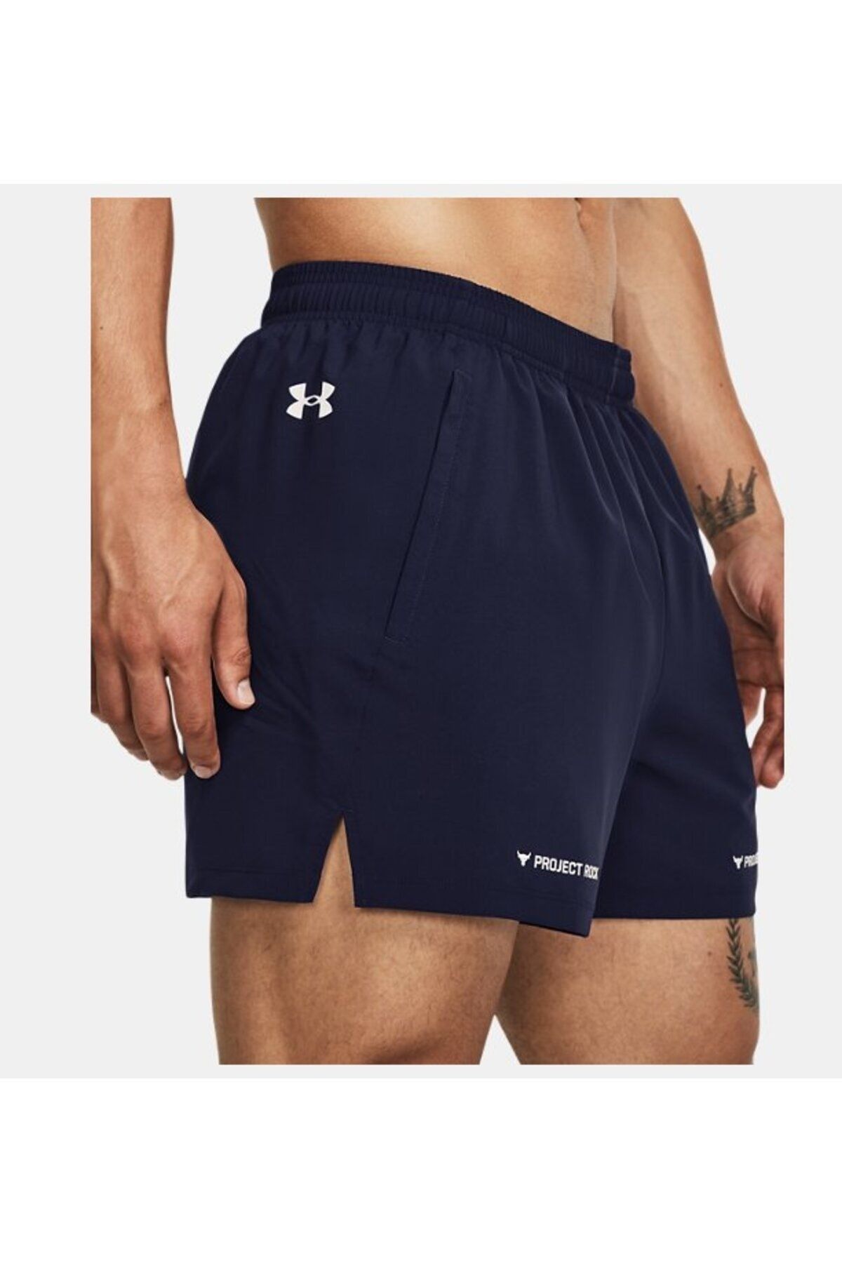 شورت ورزشی مشکی مردانه Project Rock 5 بافندگی 1380178 410 Under Armour