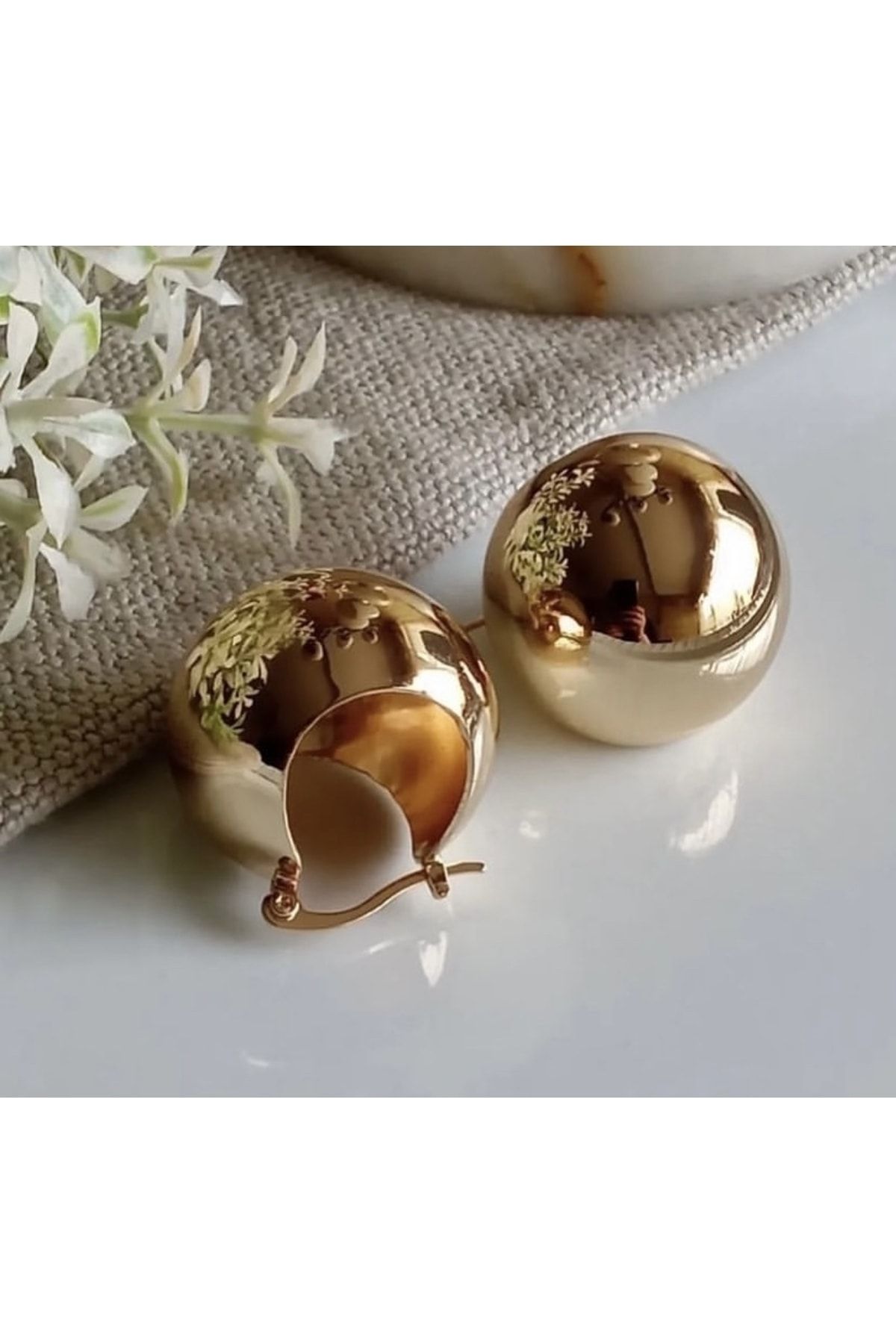 Metal sales ball earrings