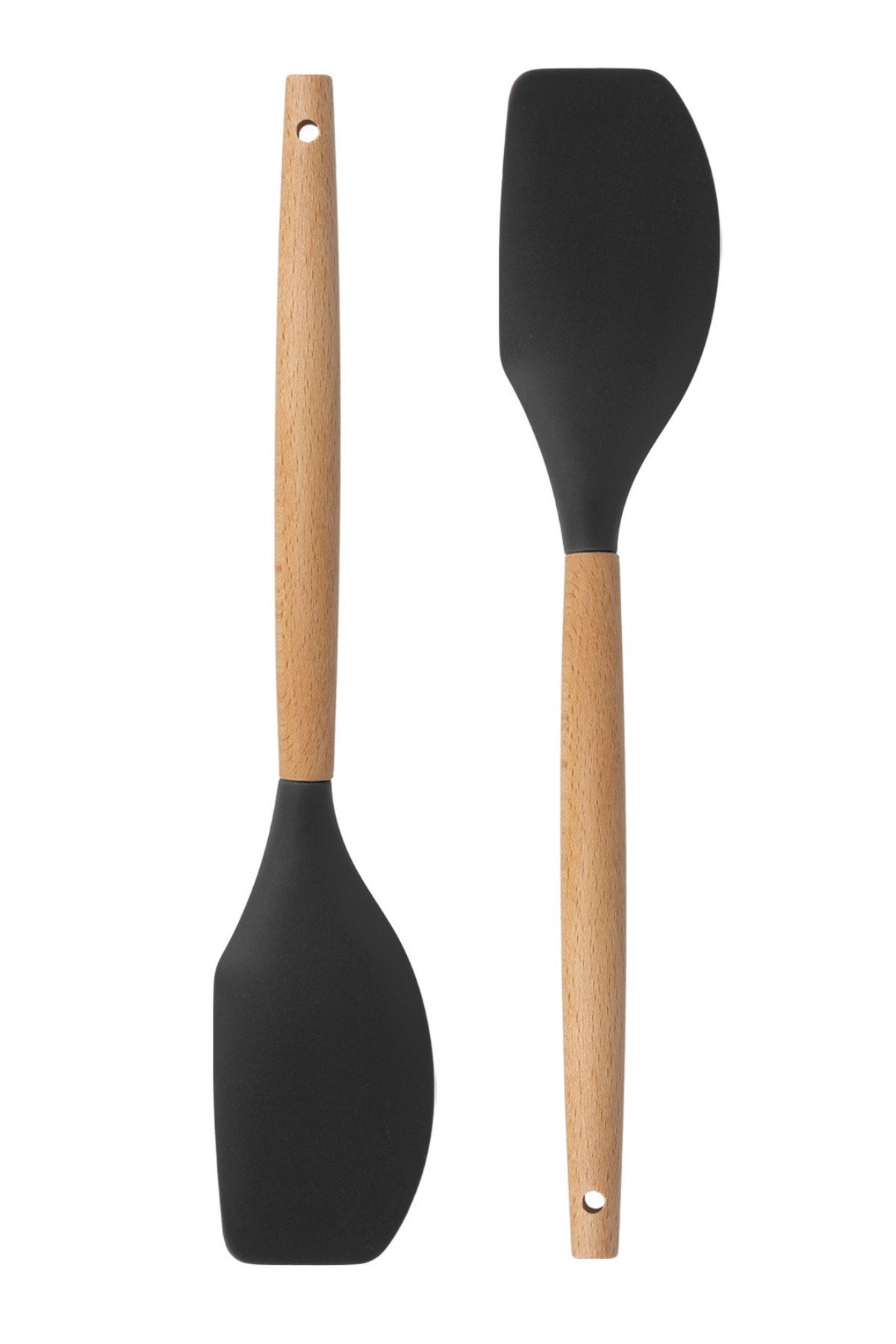 TABBERAS Spatula, set of 2, bamboo/silicone red/lilac - IKEA