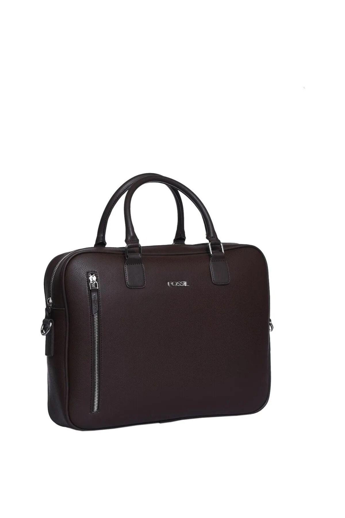 Fossil 2036 Vegan Leather laptop bag briefcase unisex stylish design BROWN
