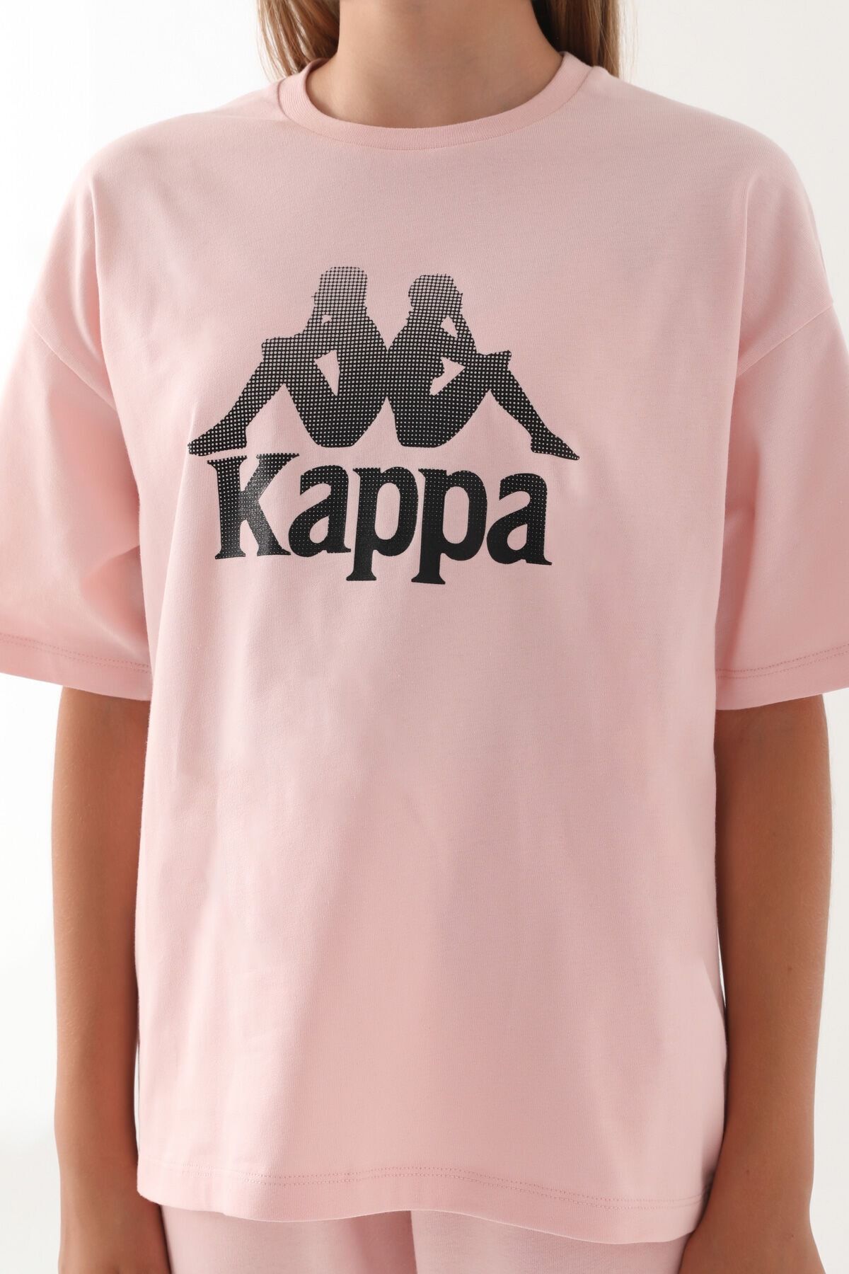Kappa تی شرت دخترانه با جزئیات چاپ پودری