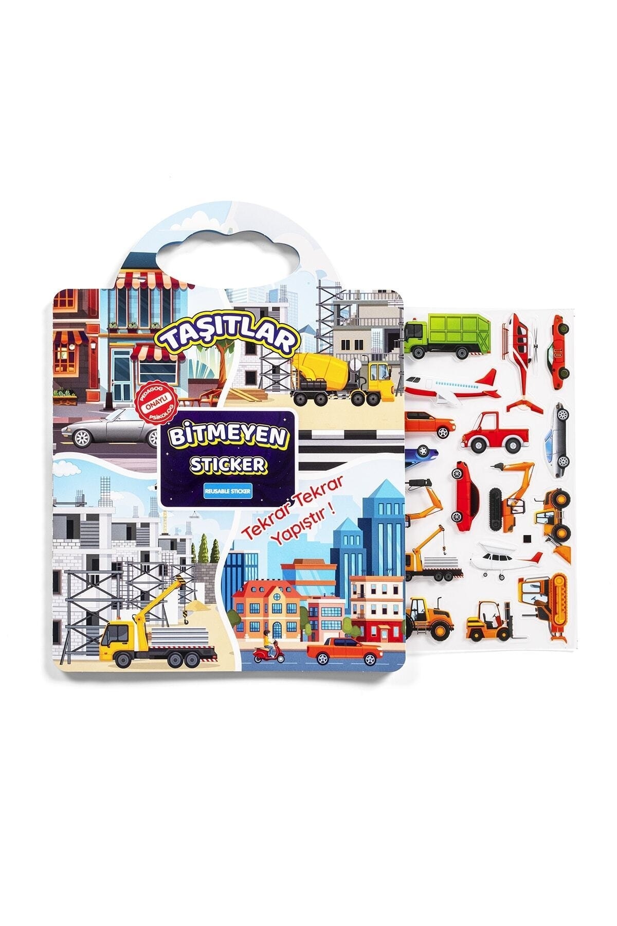 3lü Set Pedagog Onaylı Bitmeyen Sticker Kitabım Tekrar Tekrar Kullanılabilir 60+ Sticker