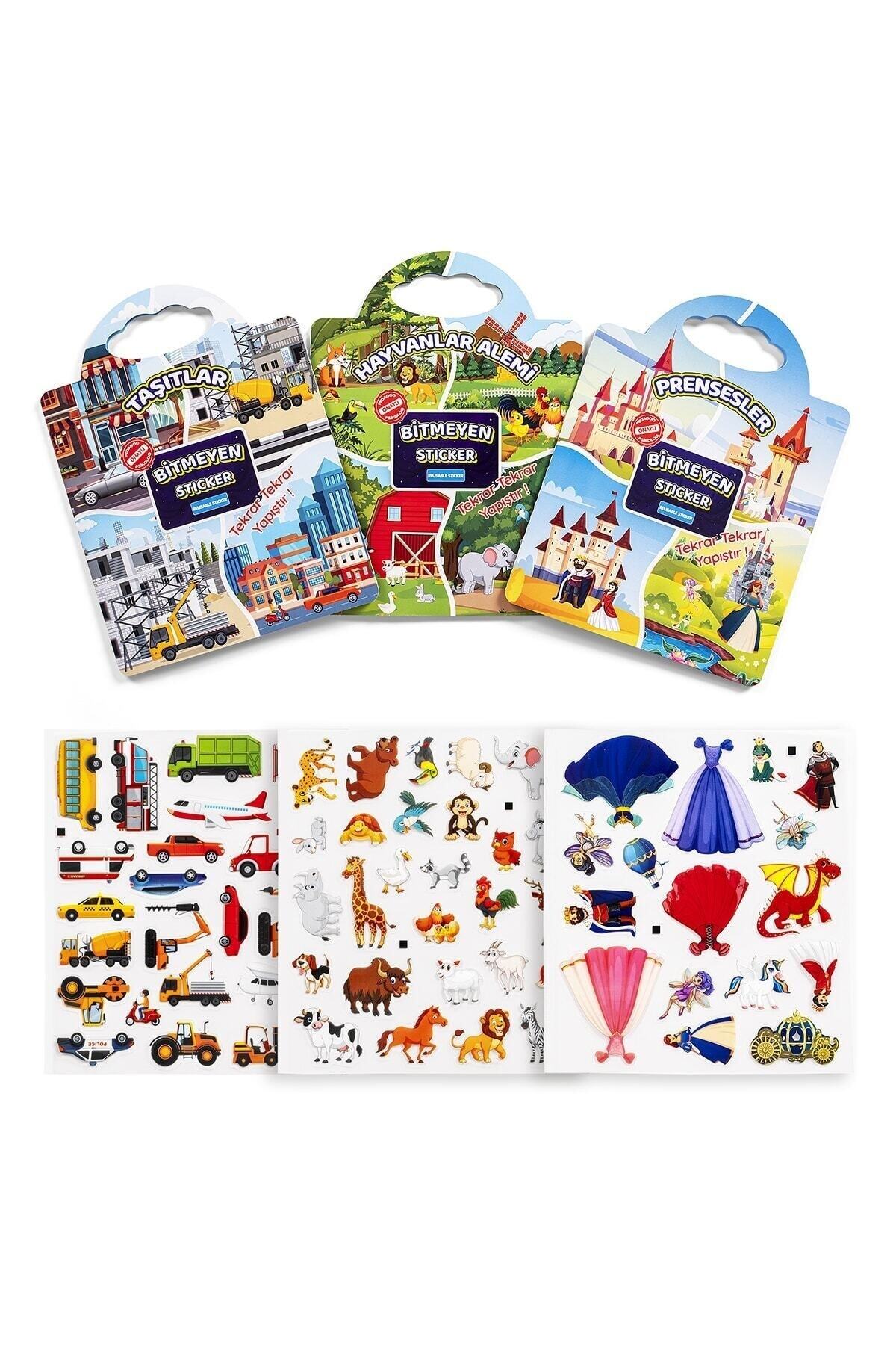 Pedagog Onaylı Bitmeyen Sticker Kitabım Tekrar Tekrar Kullanılabilir Stickerlar Hayvanlar Alemi