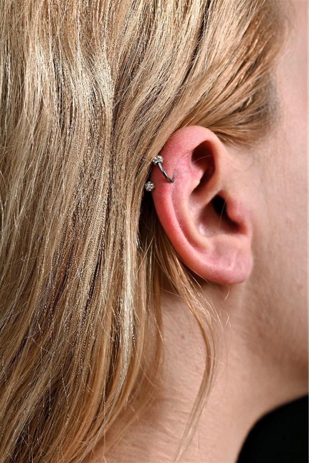 TÜKKAN ACCESSORİES-HAMUR SHAMBALA BALL CIRRAHİ STEEL CURVED TRAGUS HELİX CRIMP LIP BELL SPIRAL PİERCİNG-0VP167 5