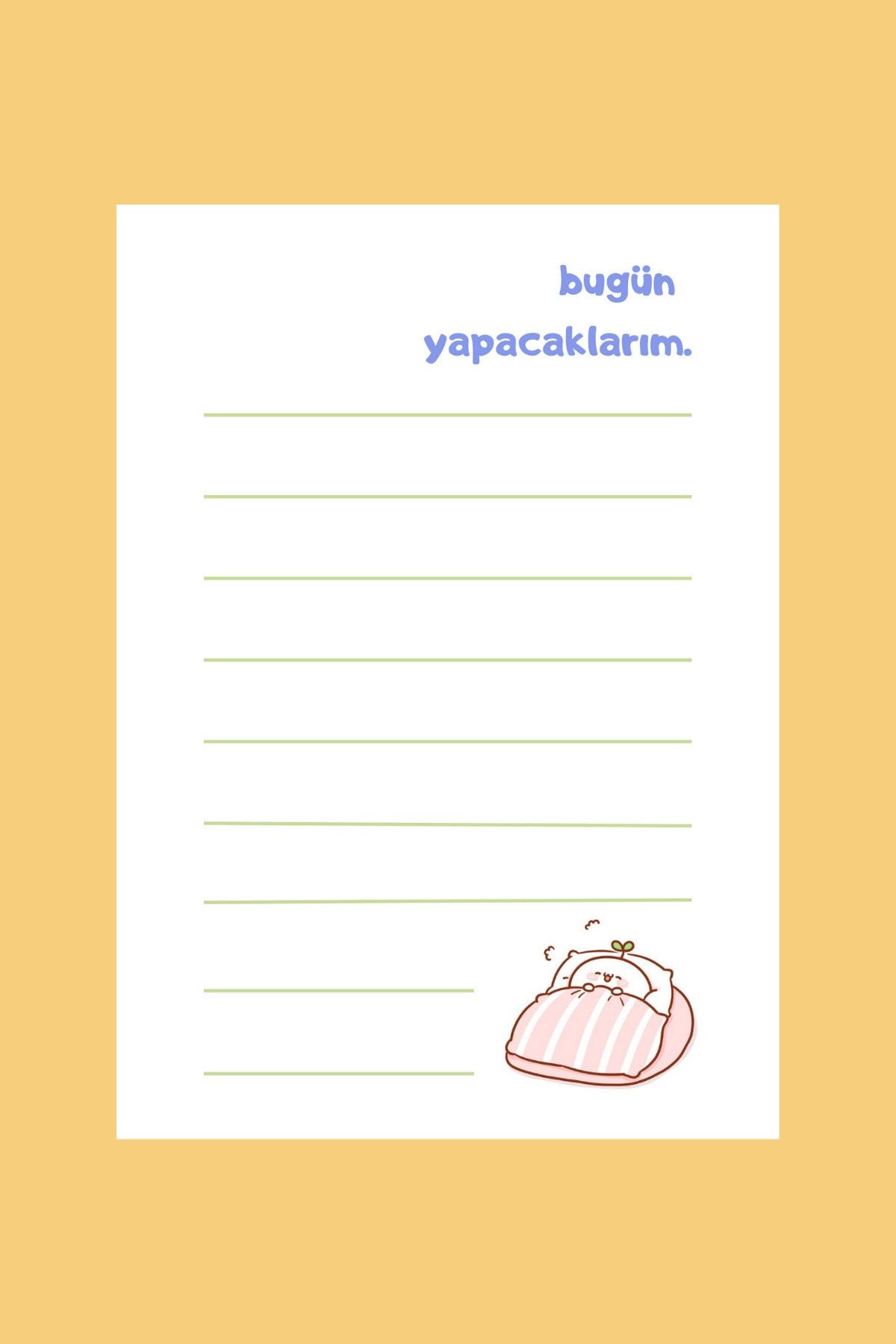 Sumicorn Design-Cute Kawaii Memo Pad, Notepad, To Do List, Memopad, Planner, A6 (10,5x14,8 cm), 100 pcs 1