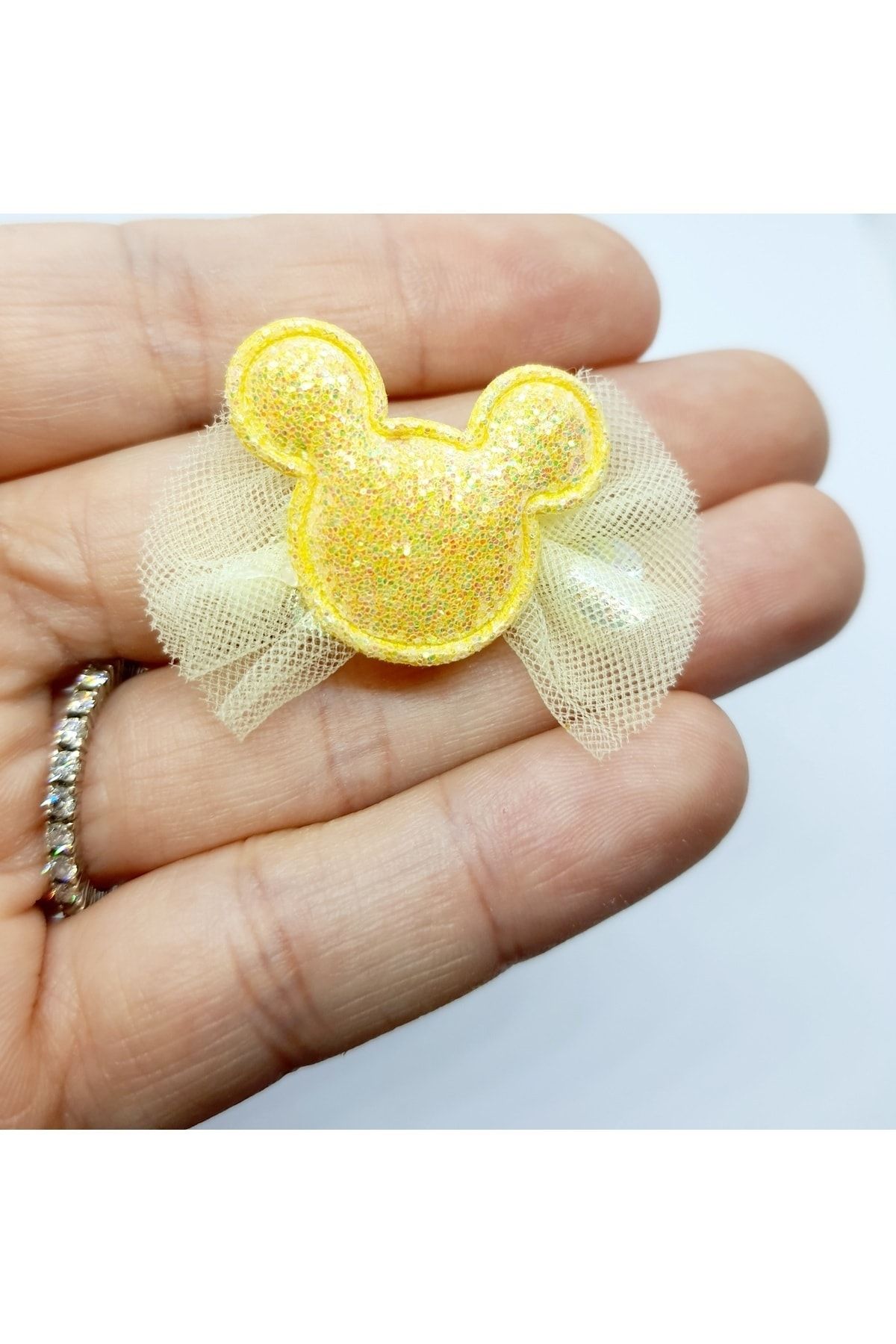 miatoka Shiny Mickey Mouse Tulle Tiny Hairless Baby Hairpin Baby