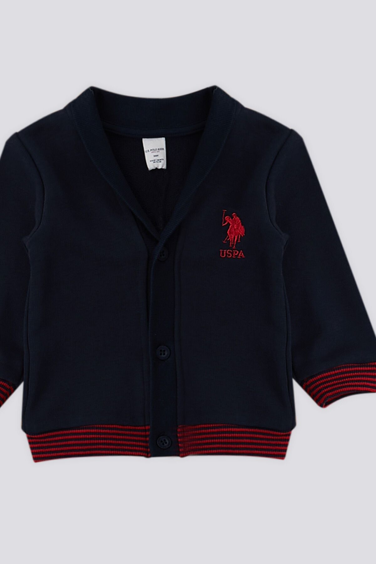 U.S. Polo Assn. ست 3 تکه کودک با جزئیات راه آبی نای