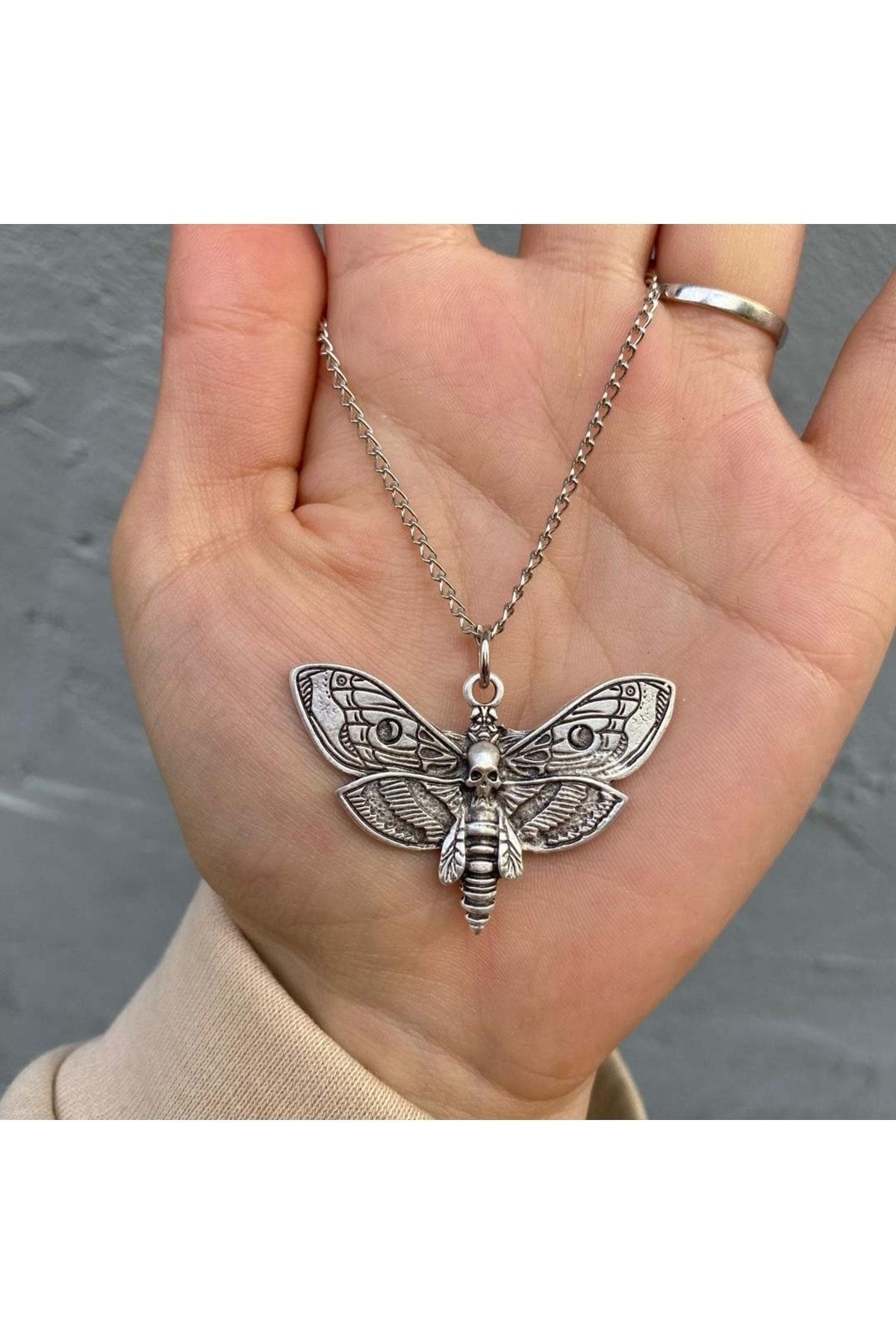 Death head top moth necklace
