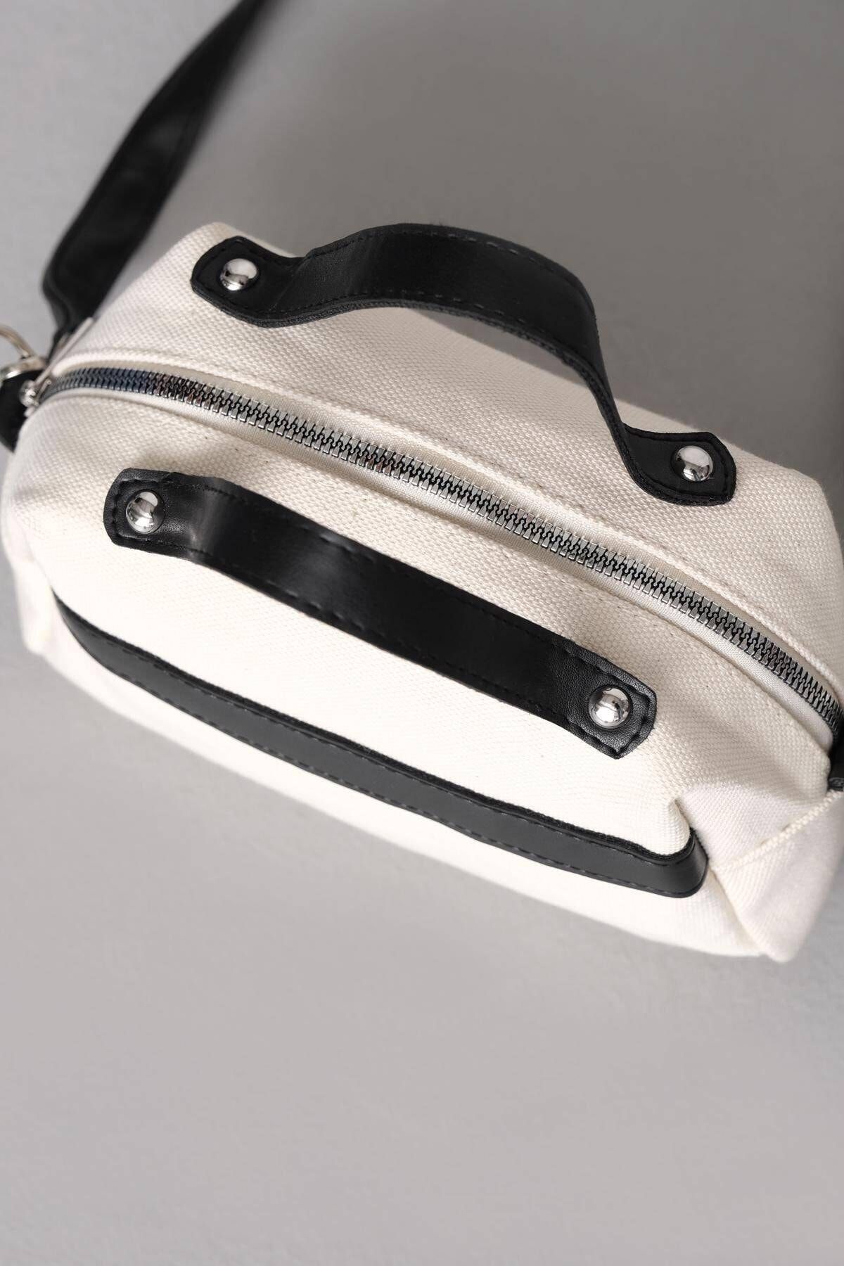 Addax-Cross Strap Canvas Bag with Handle Ç436-D5 3