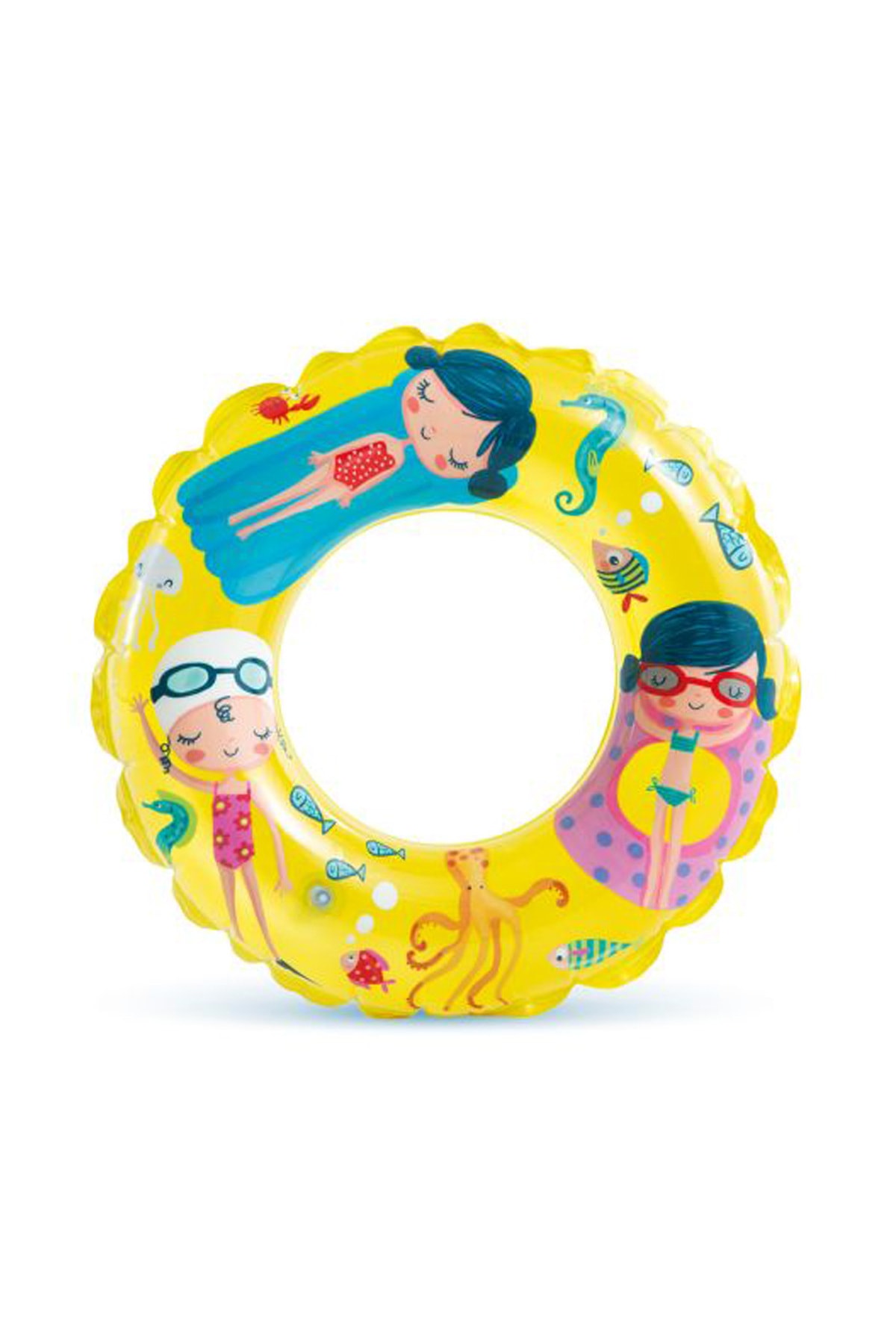 Şeffaf Baskılı Simit 61 cm - Hayvan Figürlü Deniz Havuz Simidi 2
