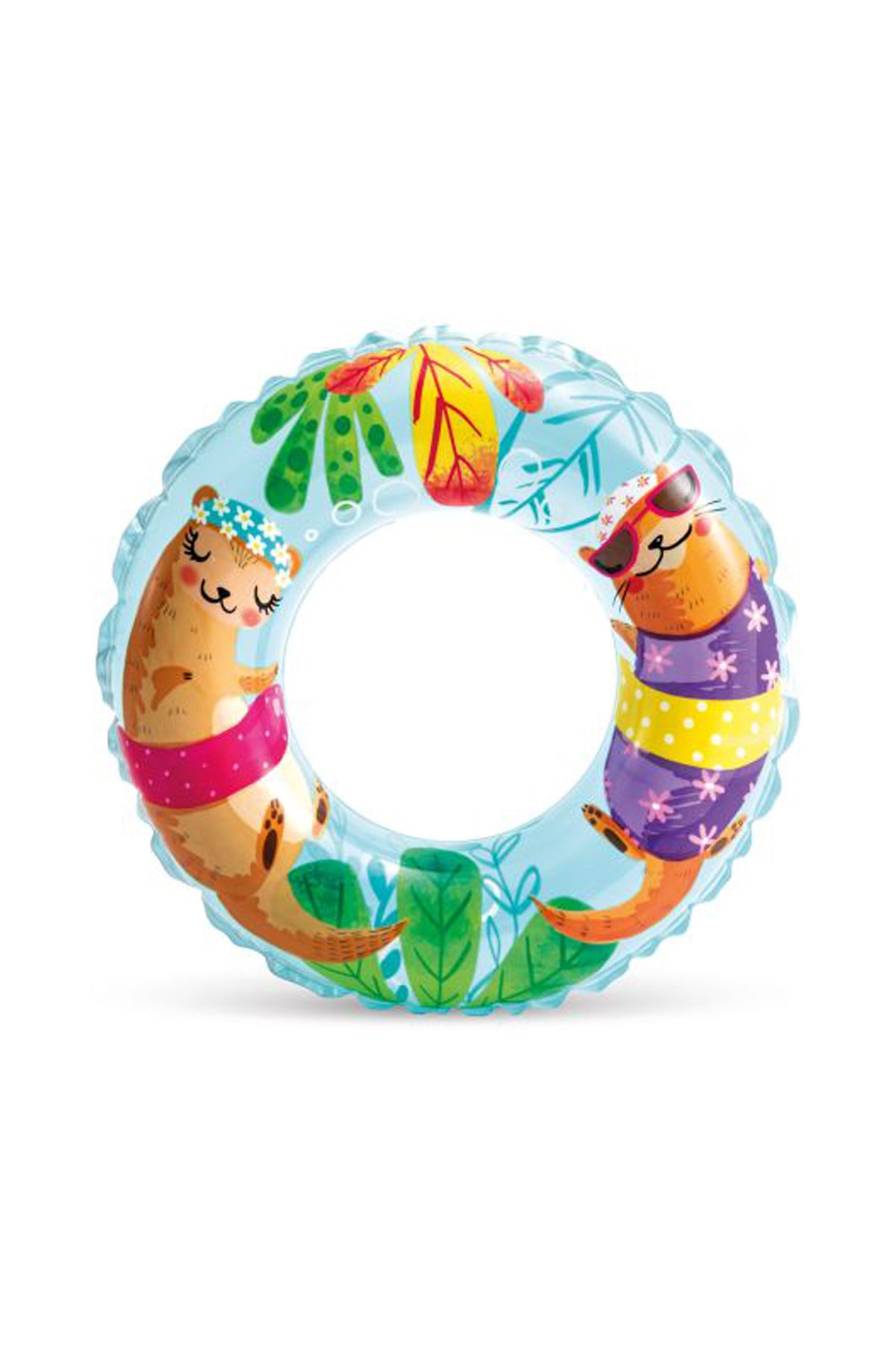 Şeffaf Baskılı Simit 61 cm - Hayvan Figürlü Deniz Havuz Simidi 3