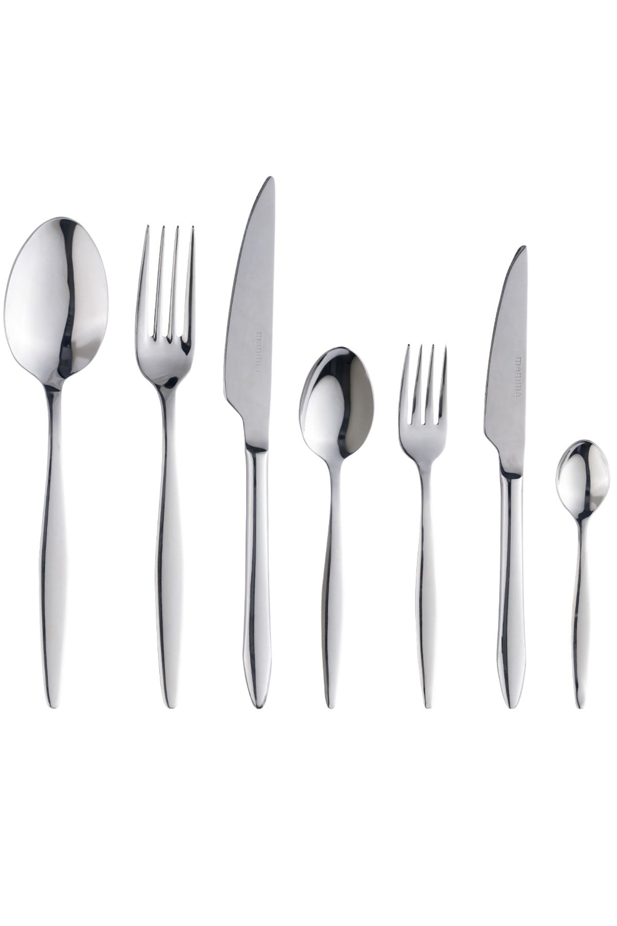 Mamma-Camellia Plain 84 Pieces 12 Person Cutlery Set 2