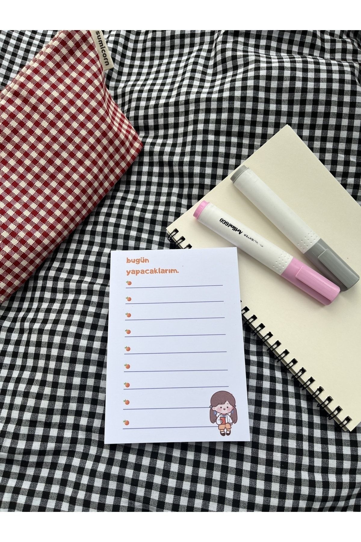 Sumicorn Design-Cute Kawaii Memo Pad, Notepad, To Do List, Memopad, Planner, A6 (10,5x14,8 cm), 100 pcs 3