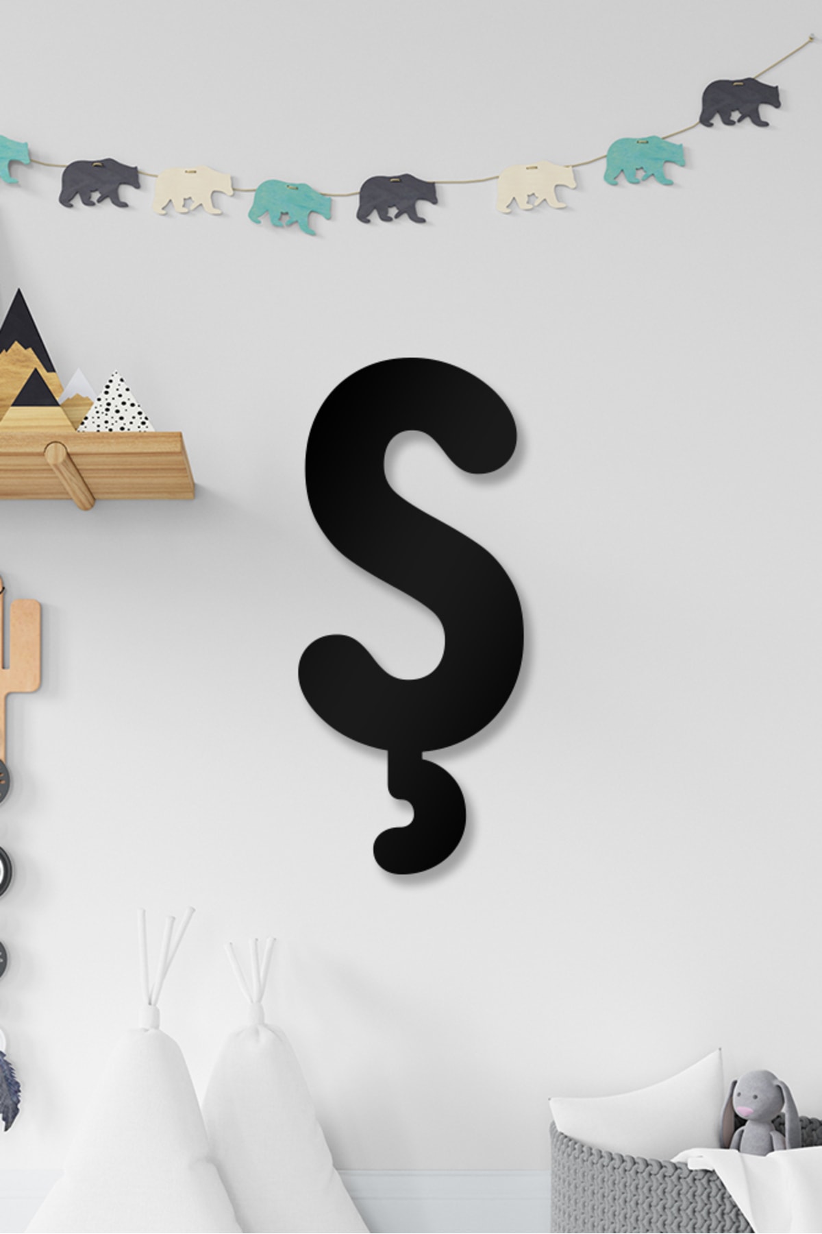 Sh Letter - Completeable Wooden Letter Wall Decor for Writing Names