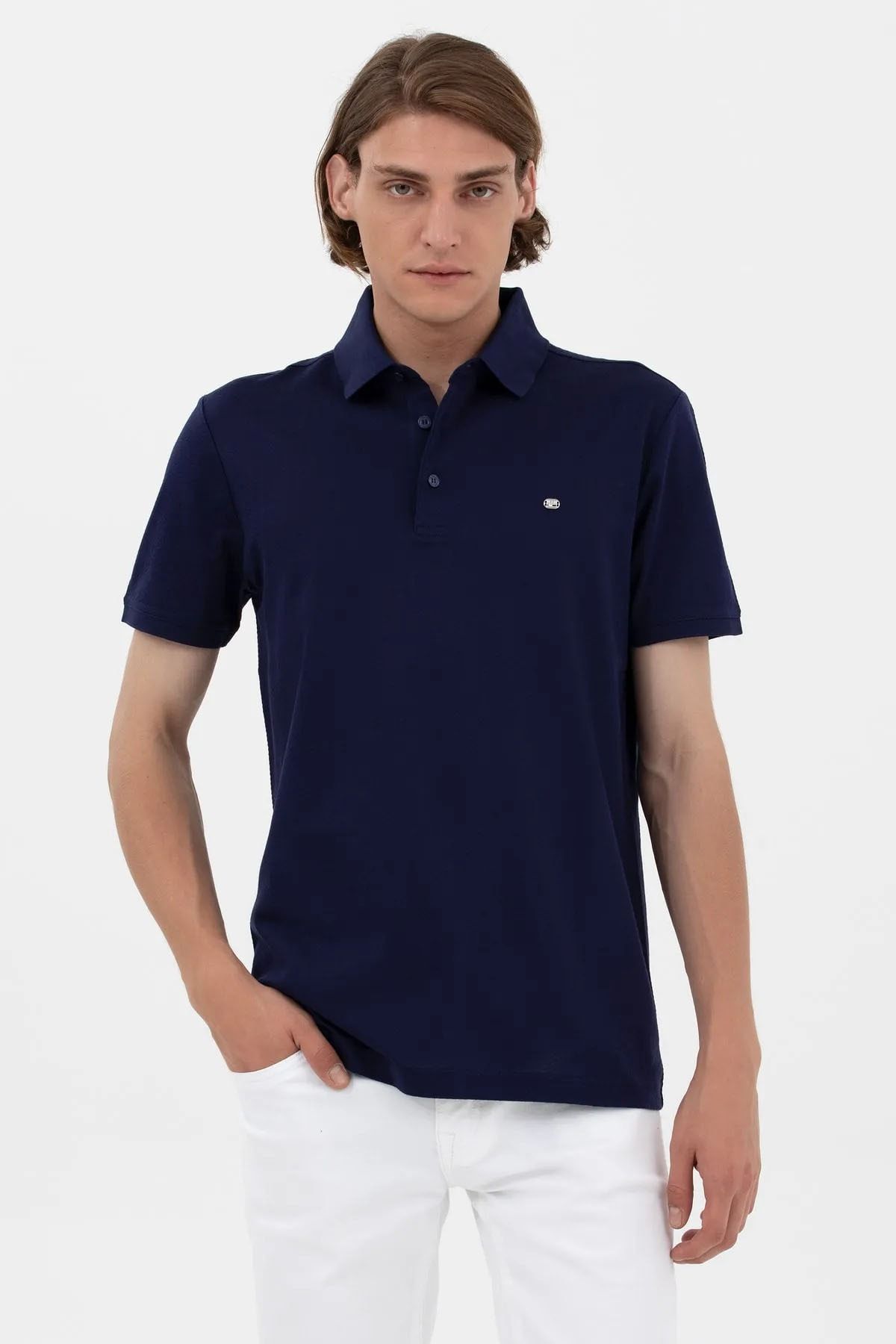 BASE. پولو اسن. تی شرت یقه پولو مردانه 1573404 آبی سرمه ای U.S. Polo Assn.