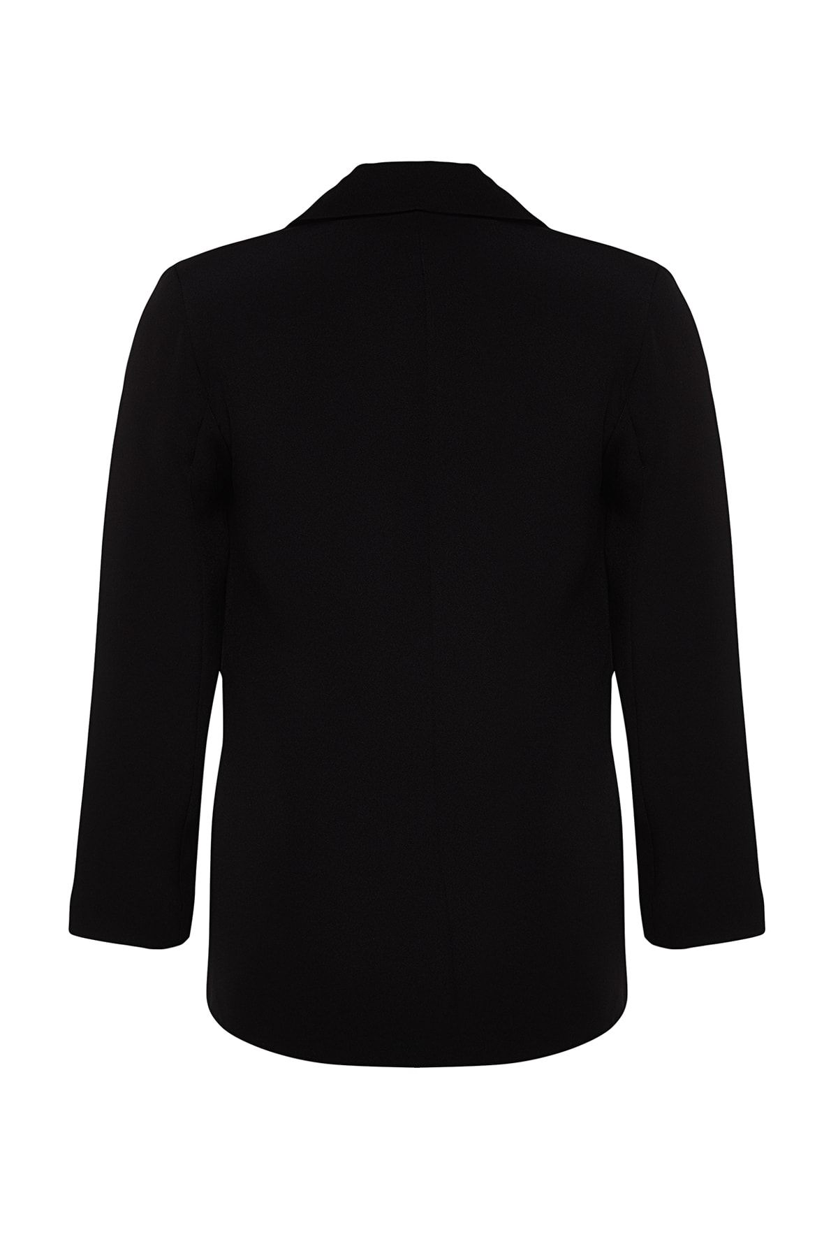 Trendyol Curve-Black Leopard Lining Detailed Blazer Woven Jacket TBBSS22CE0195 8