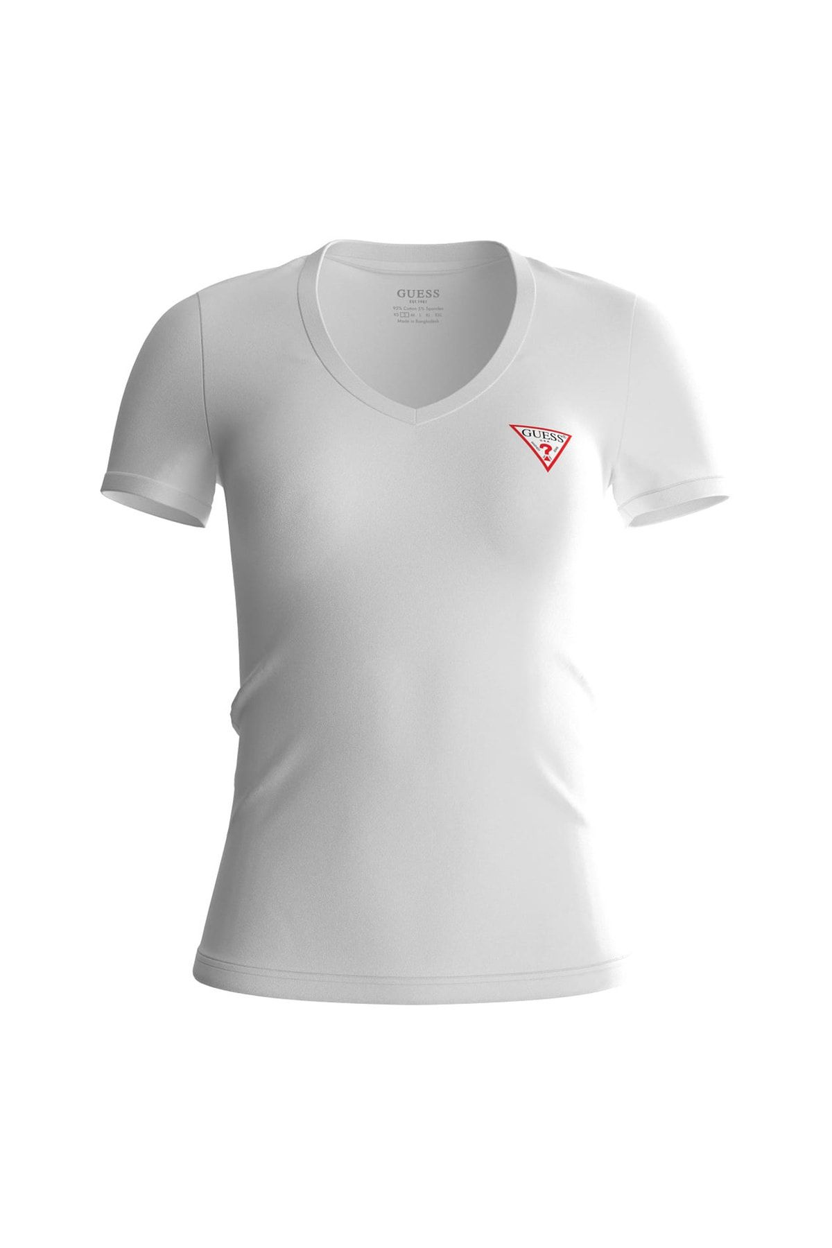 Guess V Yaka Beyaz Kad n T Shirt W2YI45J1314G011