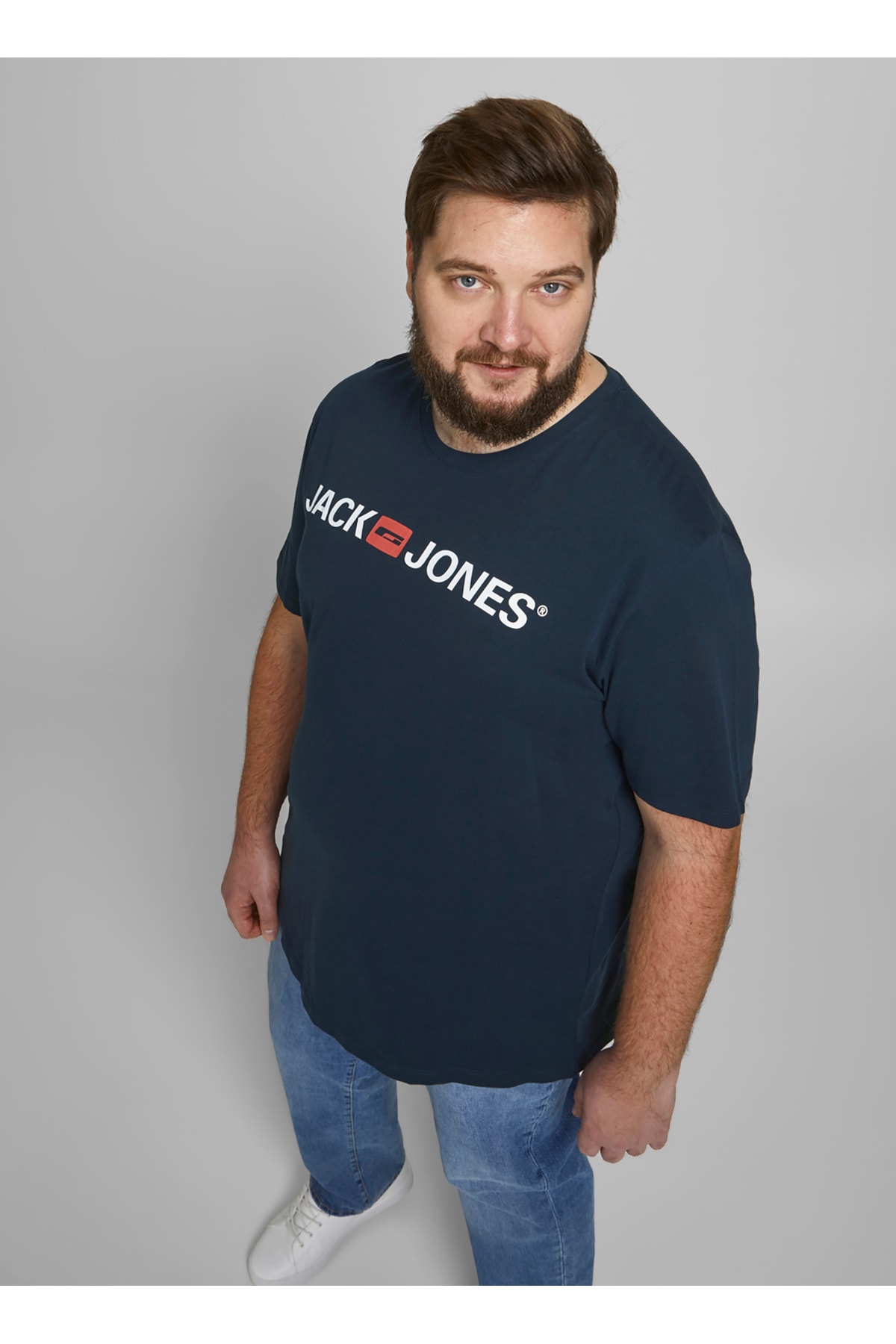 تی شرت جک اند جونز مردانه پنبه ای آبی سرمه ای  طرح دار Regular/رگولار    T-shirt  | Jack & Jones 5003055677 TR - تصویر 8