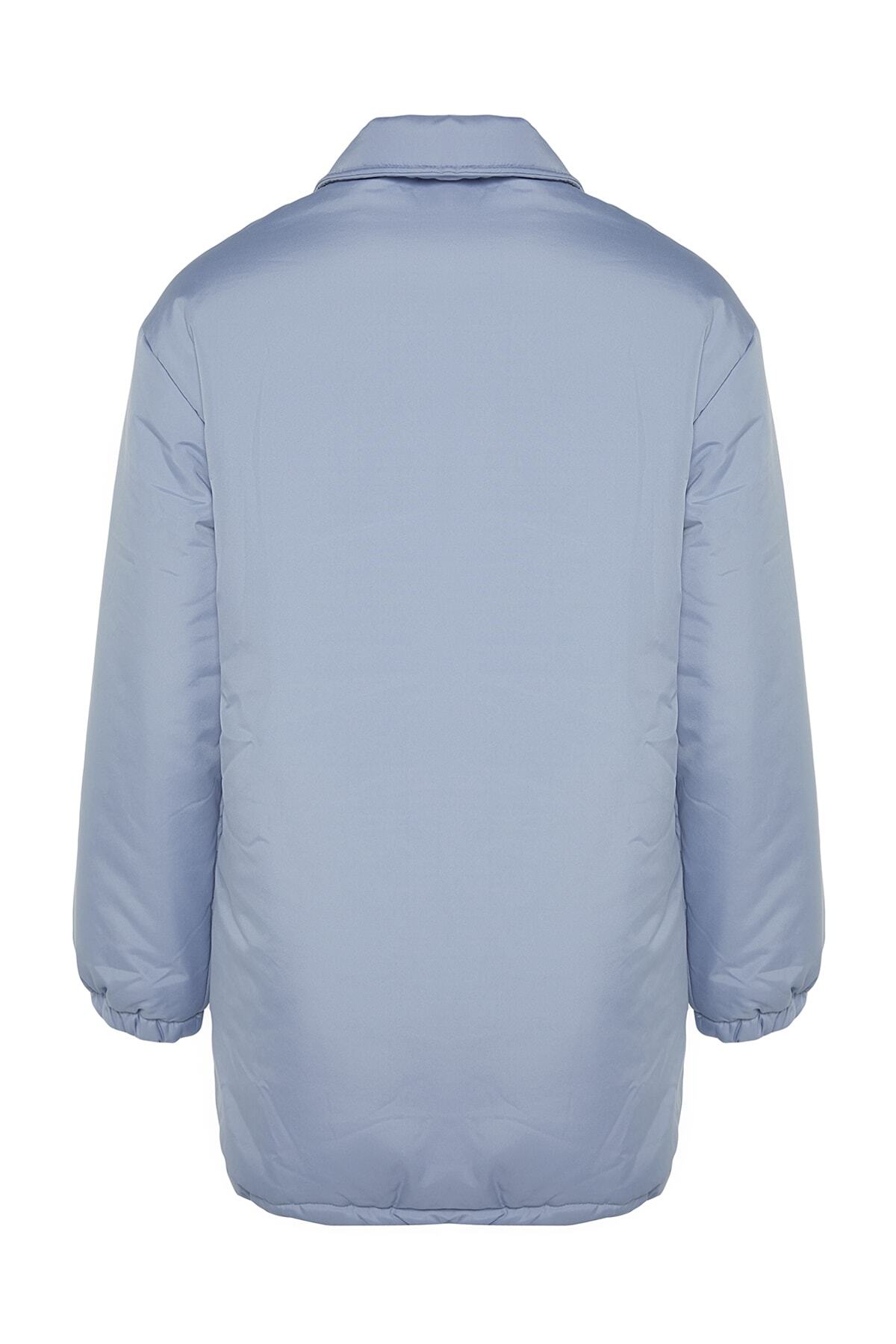 Trendyol Collection-Wasserabweisender blauer Steppmantel – reguläre Passform TWOAW24MO00033 8
