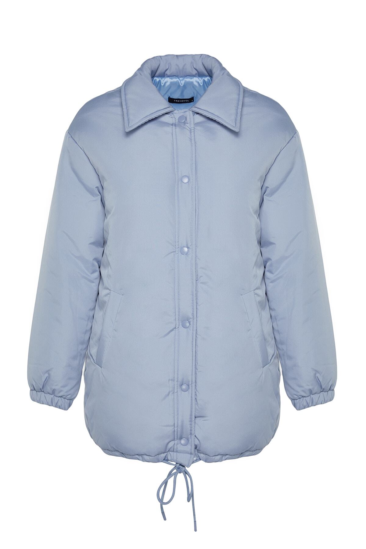 Trendyol Collection-Wasserabweisender blauer Steppmantel – reguläre Passform TWOAW24MO00033 6