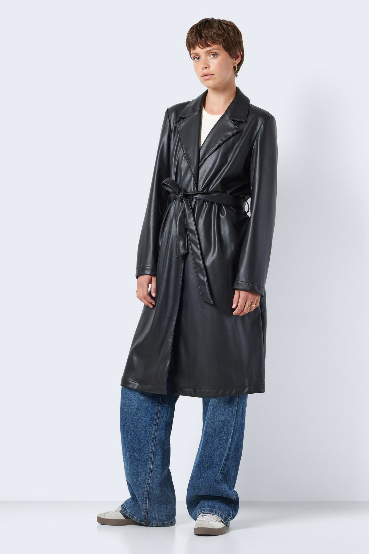 Noisy May Winter Jacket Black Double breasted Trendyol