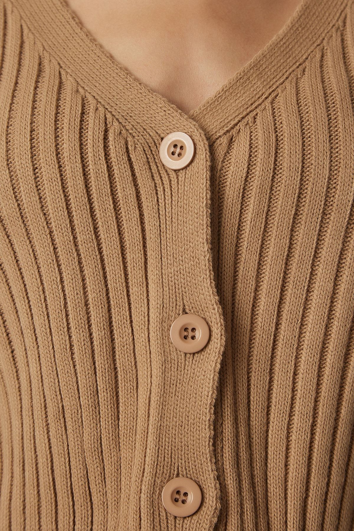 Happiness İstanbul-Dámský sušenkový pletený úplet Bustier Cardigan Set YY00168 7