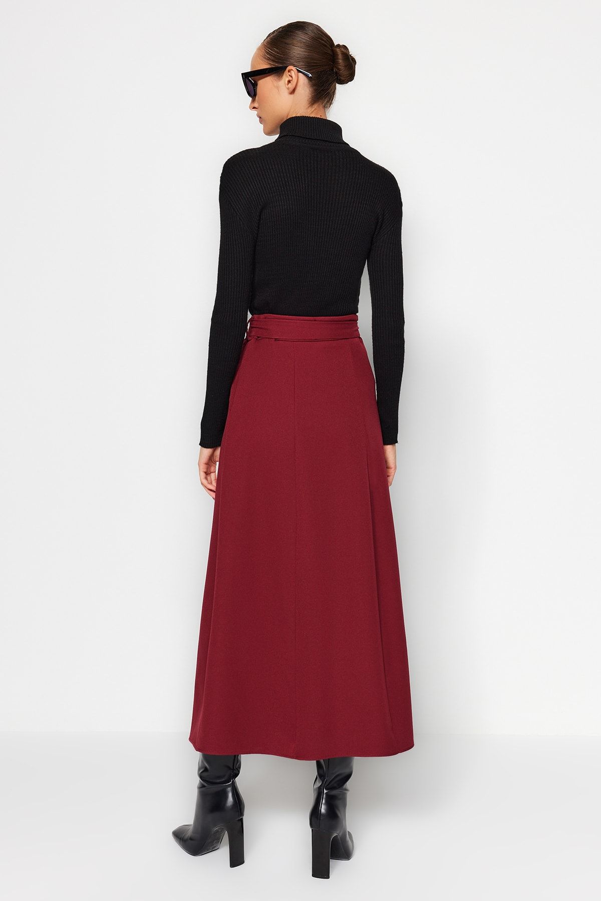 Burgundy skirt shop 5t