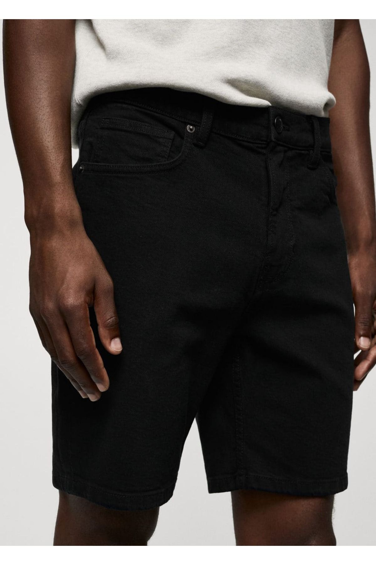 MANGO Man-Regular fit denim bermuda shorts 15