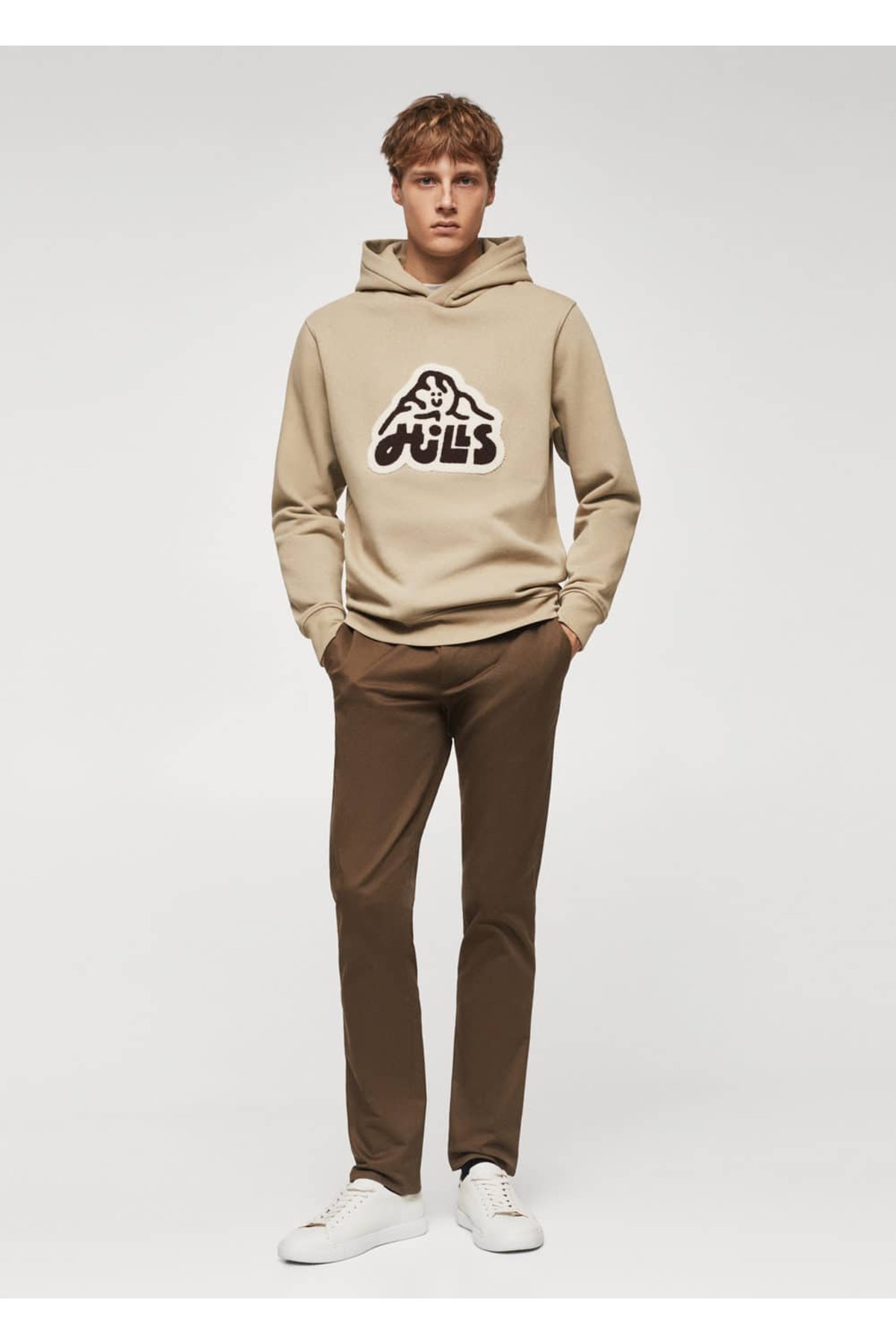 سویشرت مردانه نارنجی منگوMANGO Man | 47090843 اورجینال - تصویر 7