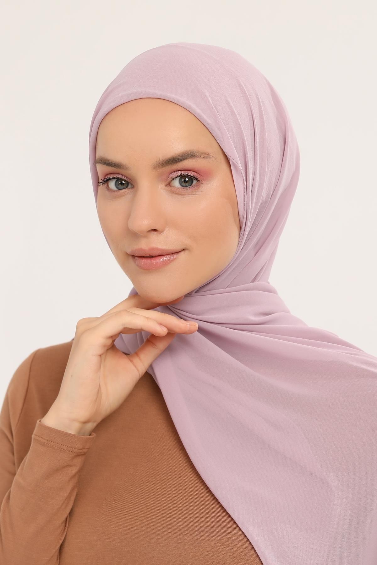 Altobeh-Ready Practical Luxury Interlocking Elastic Boned Chiffon Shawl Powder 2