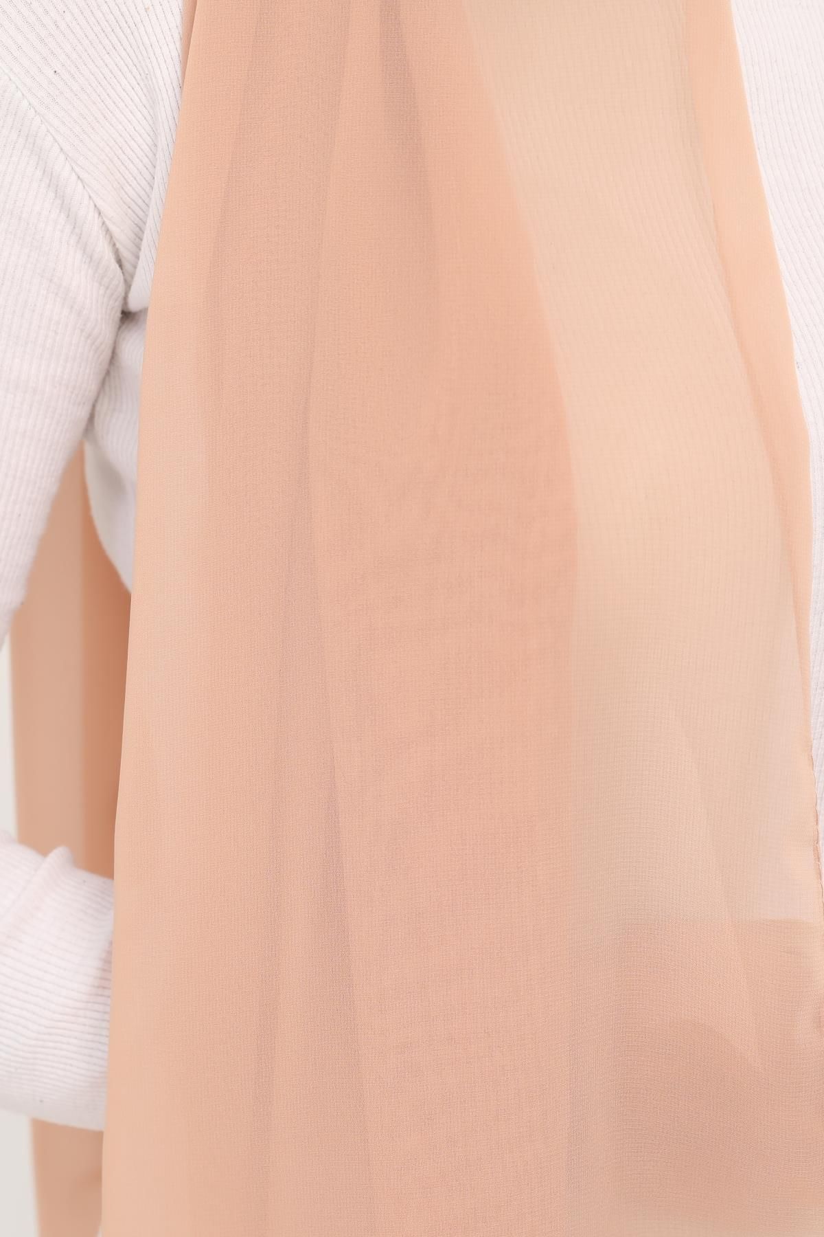 Altobeh-Έτοιμο Luxury Practical Hijab Chiffon Shawl Σκούρο Μπεζ 4