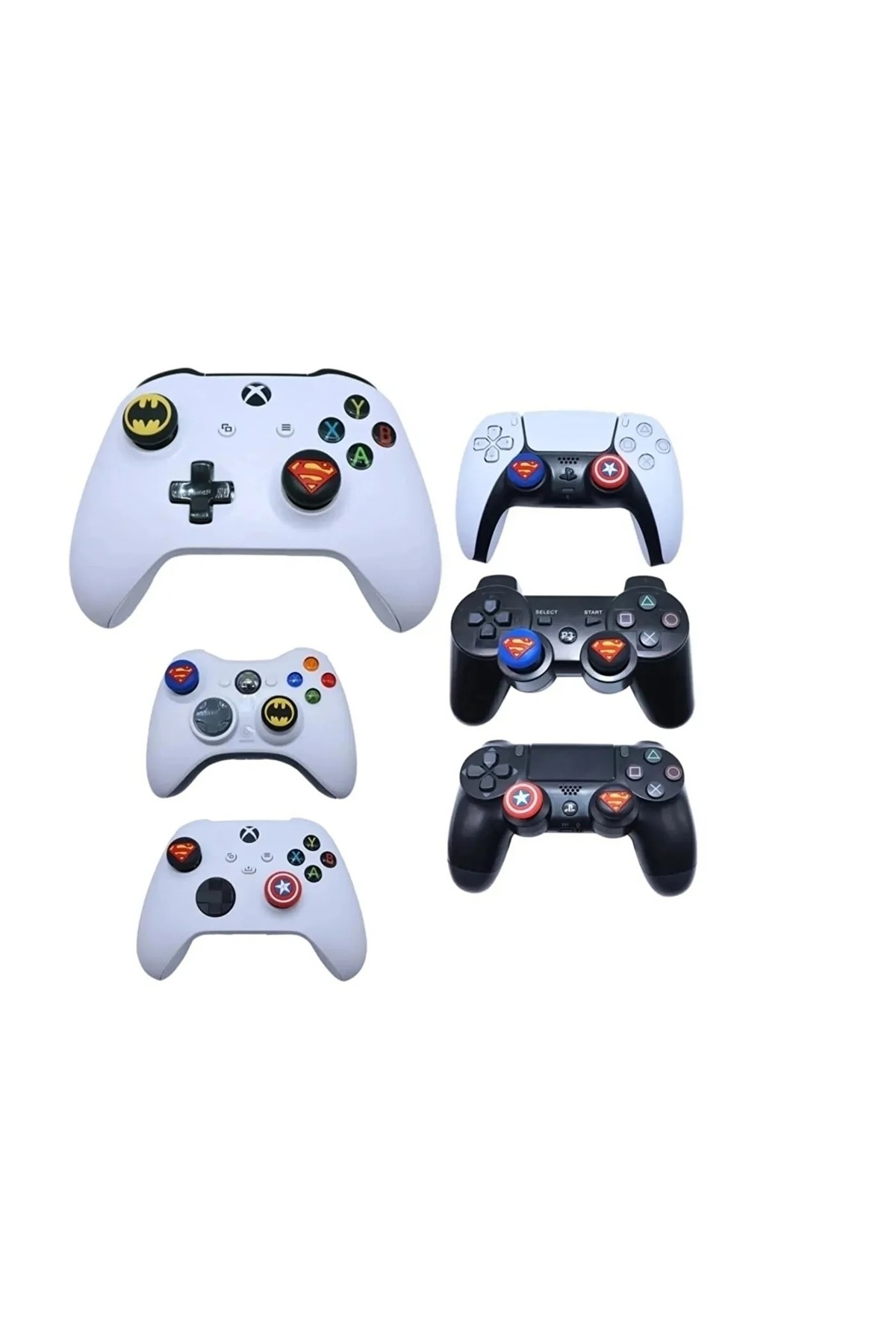 Ps5/Ps4/Ps3/Xbox One/One X/One S/Series X/Series S Süperman 2 Adet Analog Koruyucu 2