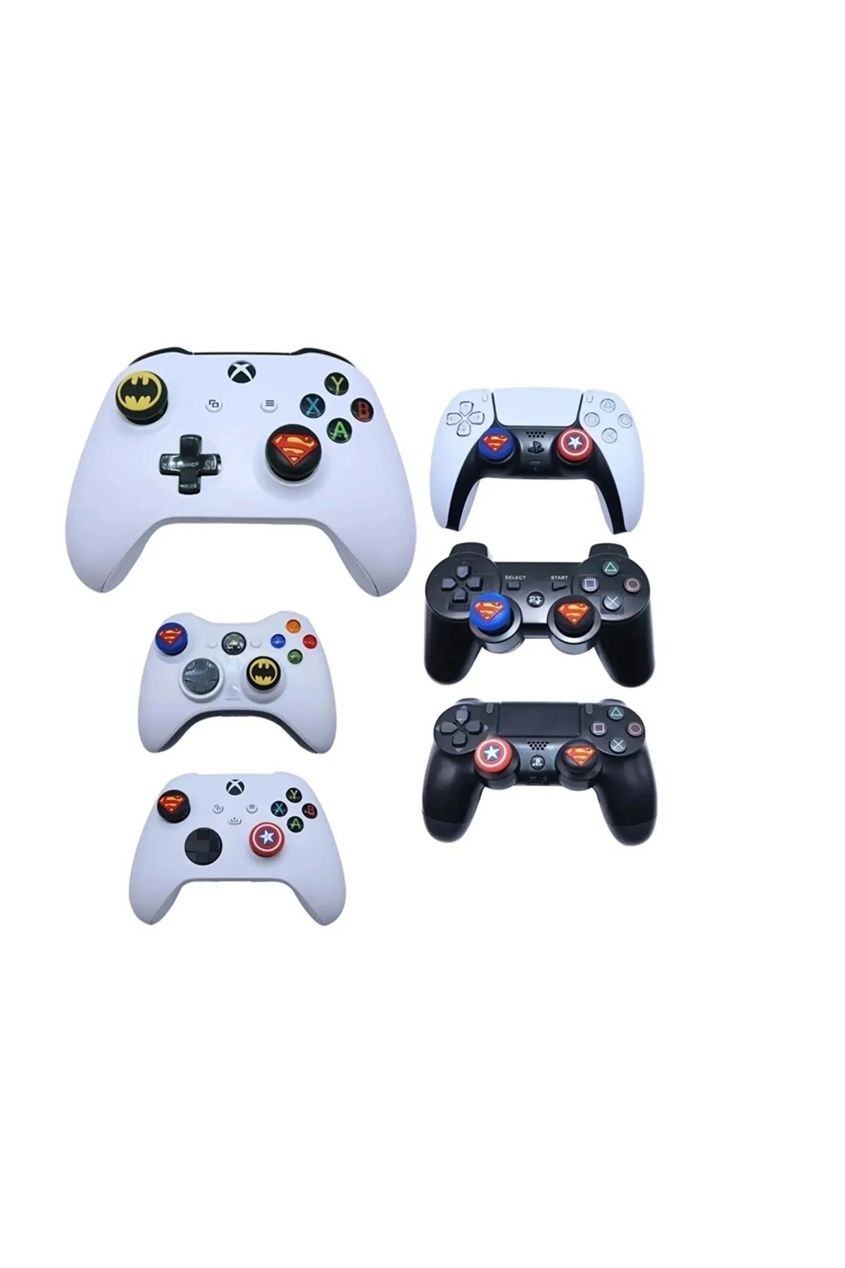 Ps5/Ps4/Ps3/Xbox One/One X/One S/Series X/Series S Uyumlu Süperman 2 Adet Analog Koruyucu 2