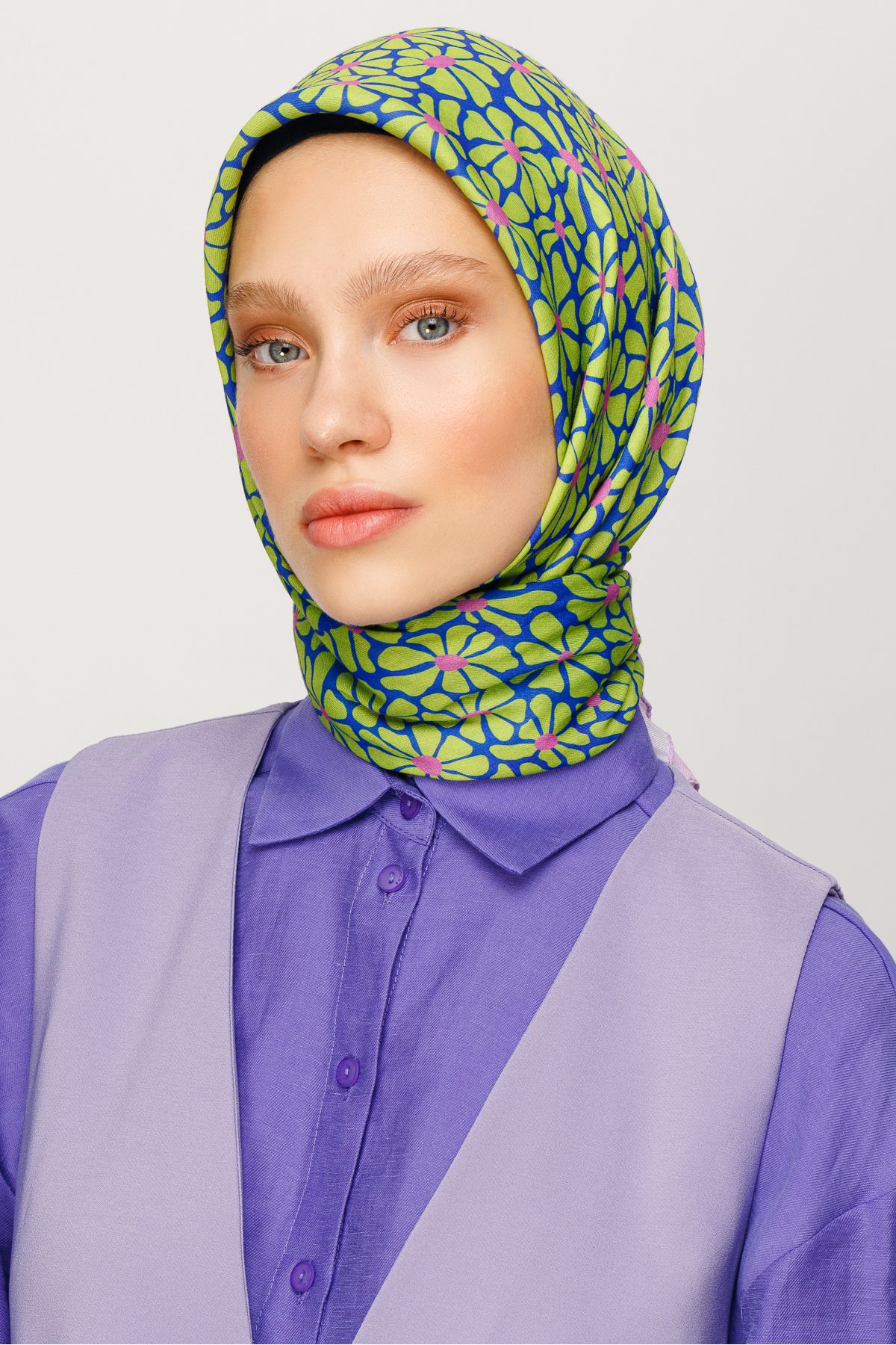 روسری سبز نرم دیجیتال الگوی شبدر Mooncorn