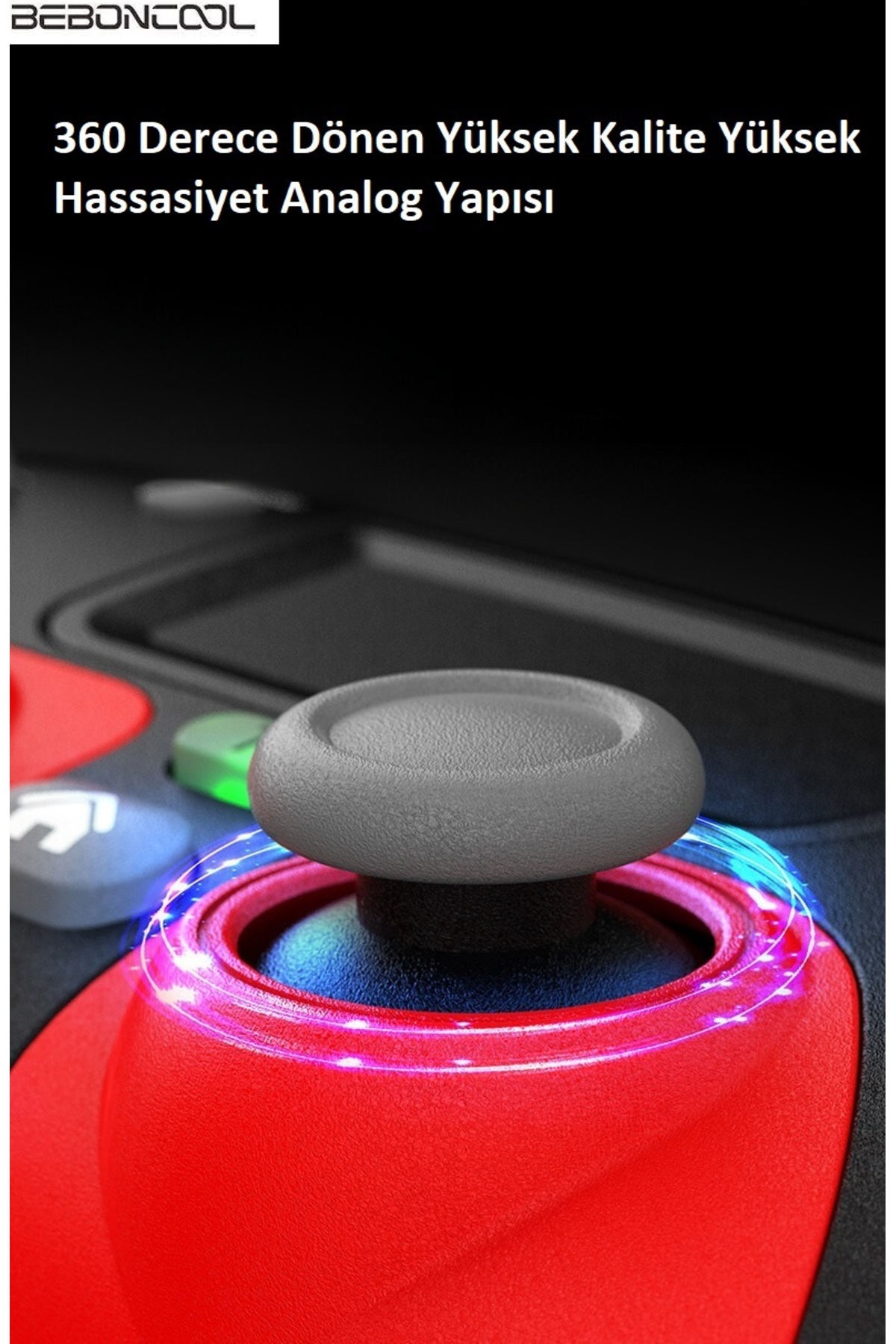 P08 PS4-PS3-Nintendo Switch-PC-IOS Uyumlu Çift Titreşimli Joystick Gamepad Kol 3