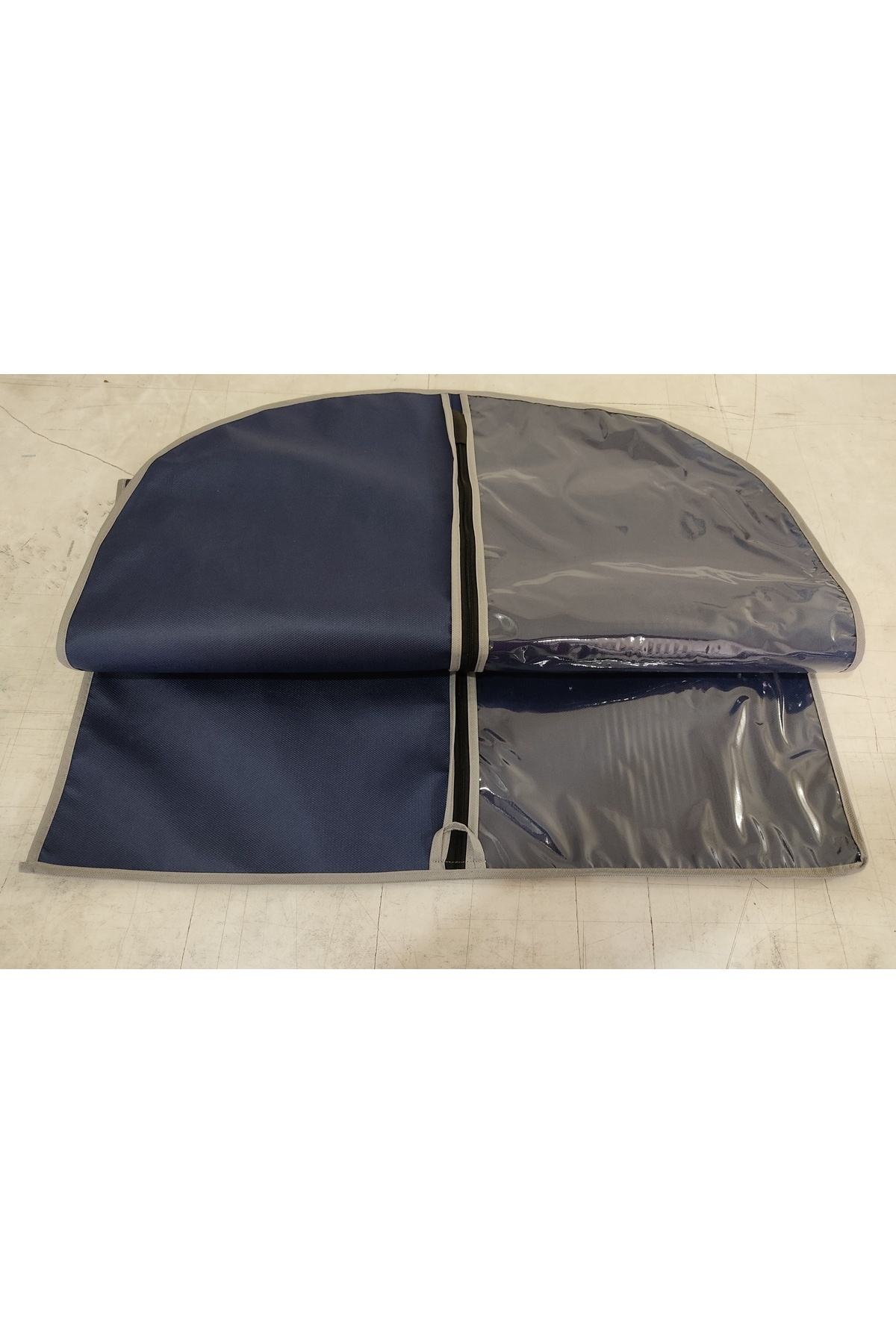 Takım Elbise Kılıfı, Elbise Koruyucu ve Taşıyıcı Hurç, Gamboç, Şeffaf Görünür, 64x100 cm, Lacivert