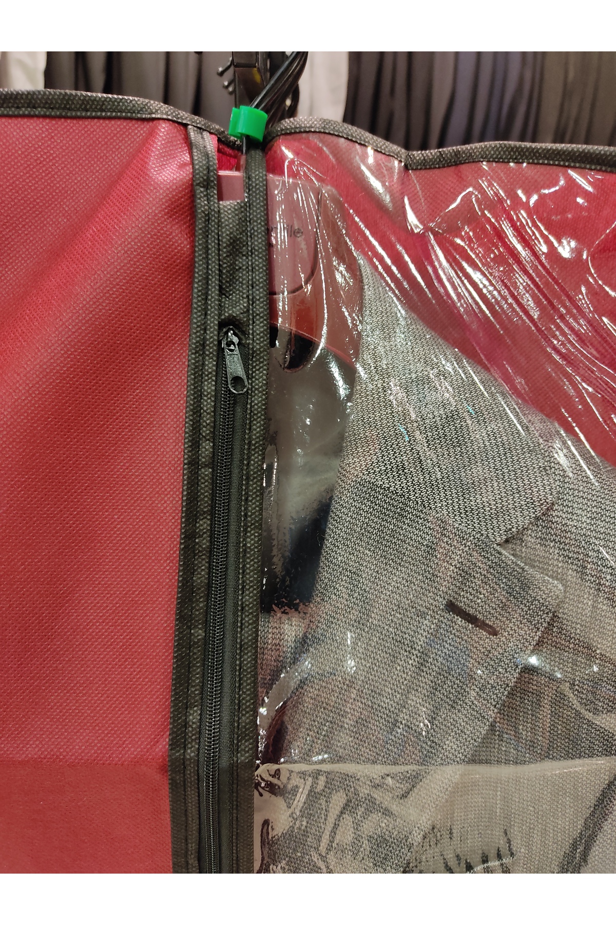 Takım Elbise Kılıfı, Taşıma ve Koruyucu Hurç-Gamboç 64x100 cm, Bordo Renk