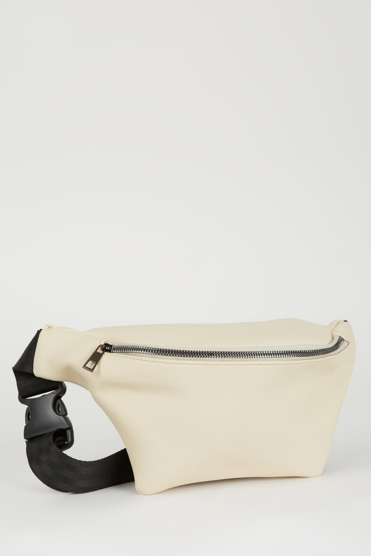 White faux leather fanny pack hot sale