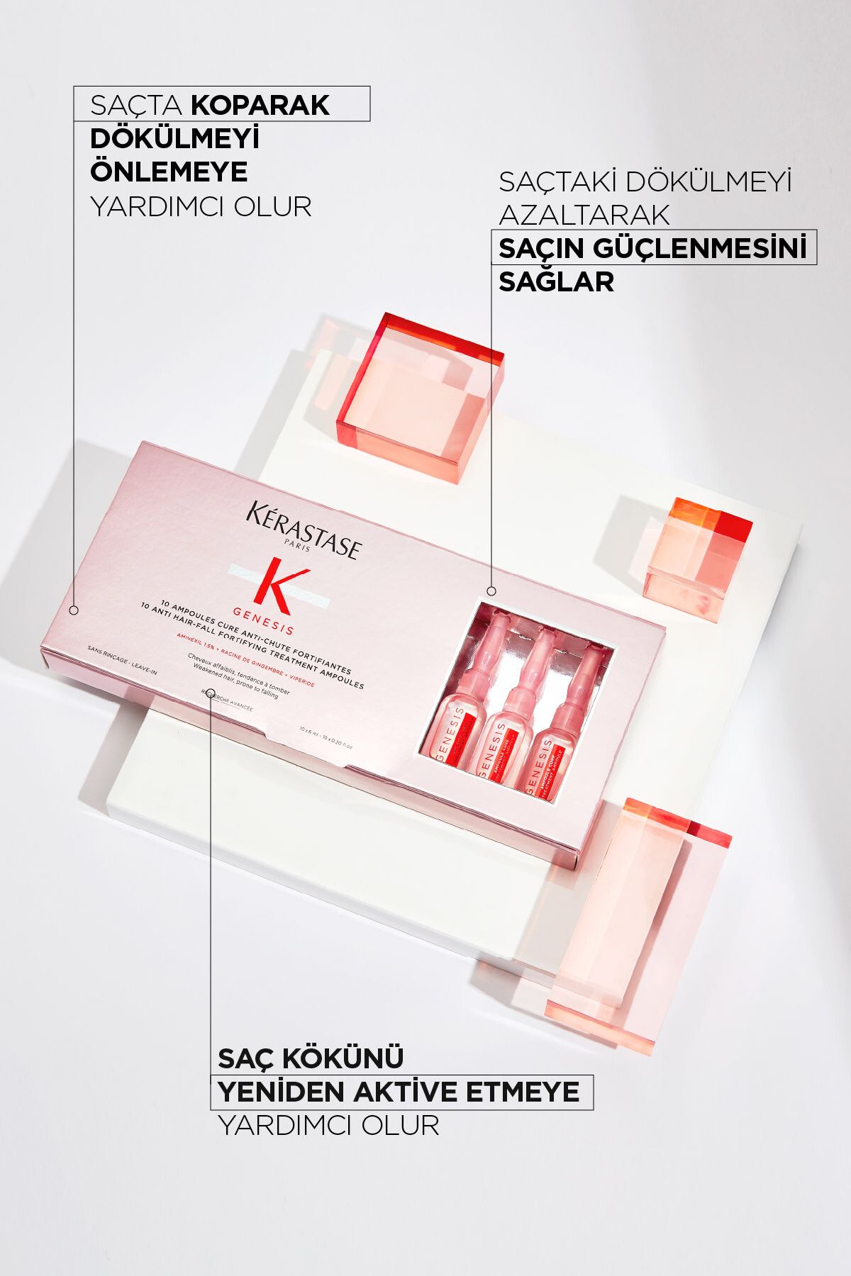 آمپول سرم Genesis Cure Fortifiantes Anti-chute برای پیشگیری از ریزش مو 60میل کراستاس Kerastase