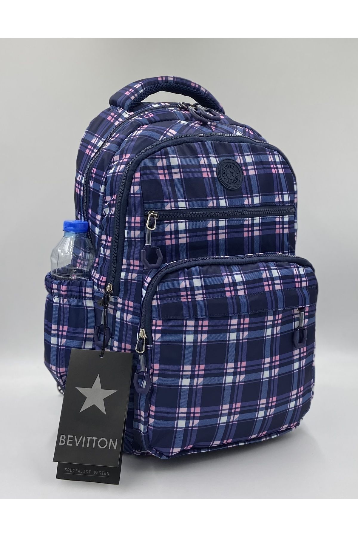 Plaid backpack for school online