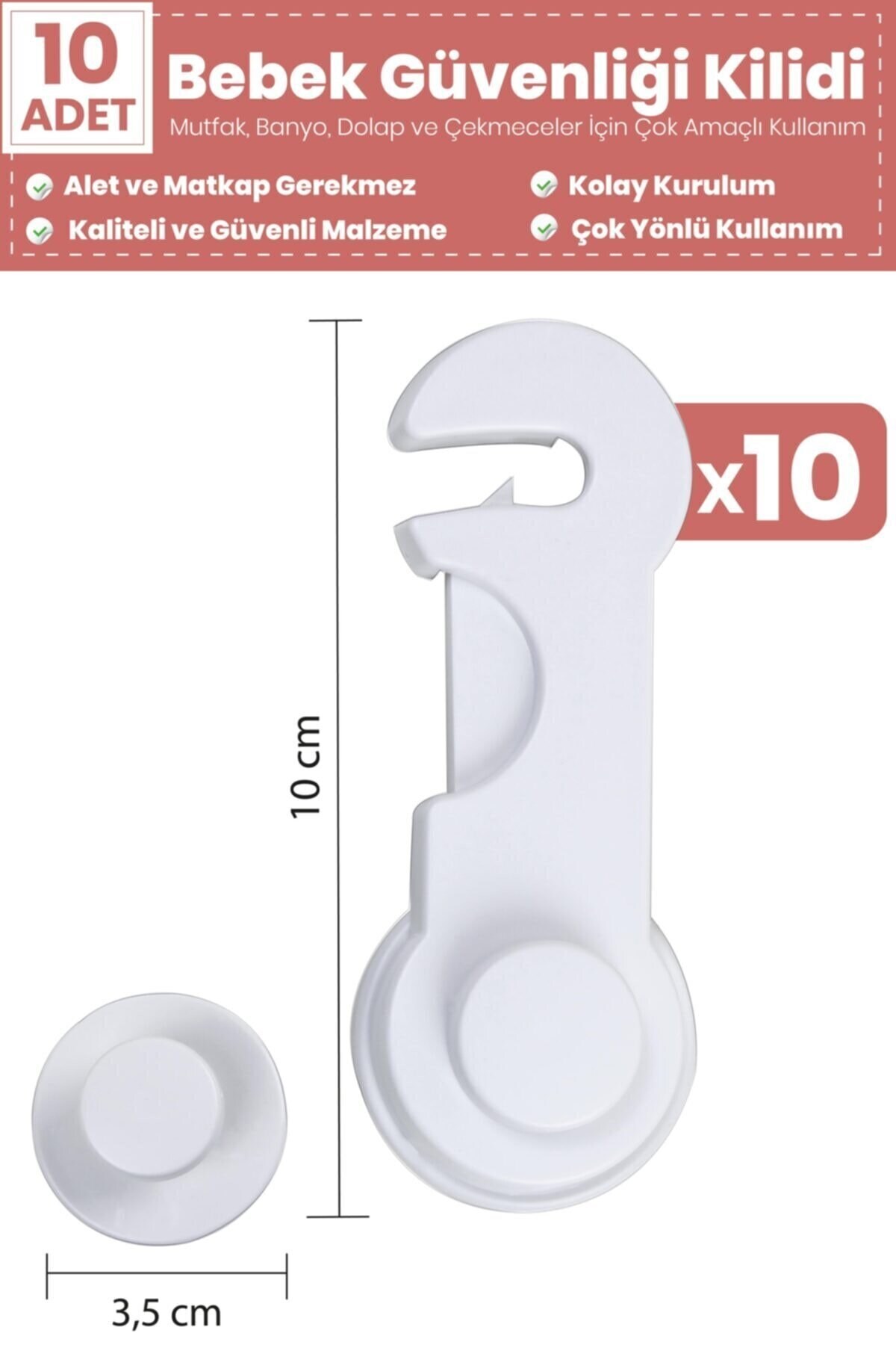 İdeal Baby 18'li Çocuk Güvenlik Emniyet Seti 10 Dolap Kapak Kilidi 4 Köşe Kilidi 4 Köşe Koruyucu (CAM-RAF) fotoğrafı 2 (önizleme)