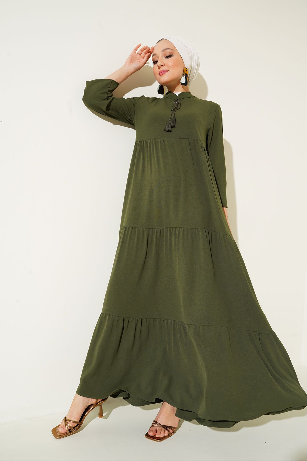 Bigdart لباس حجاب بند 1627 - D.Khaki