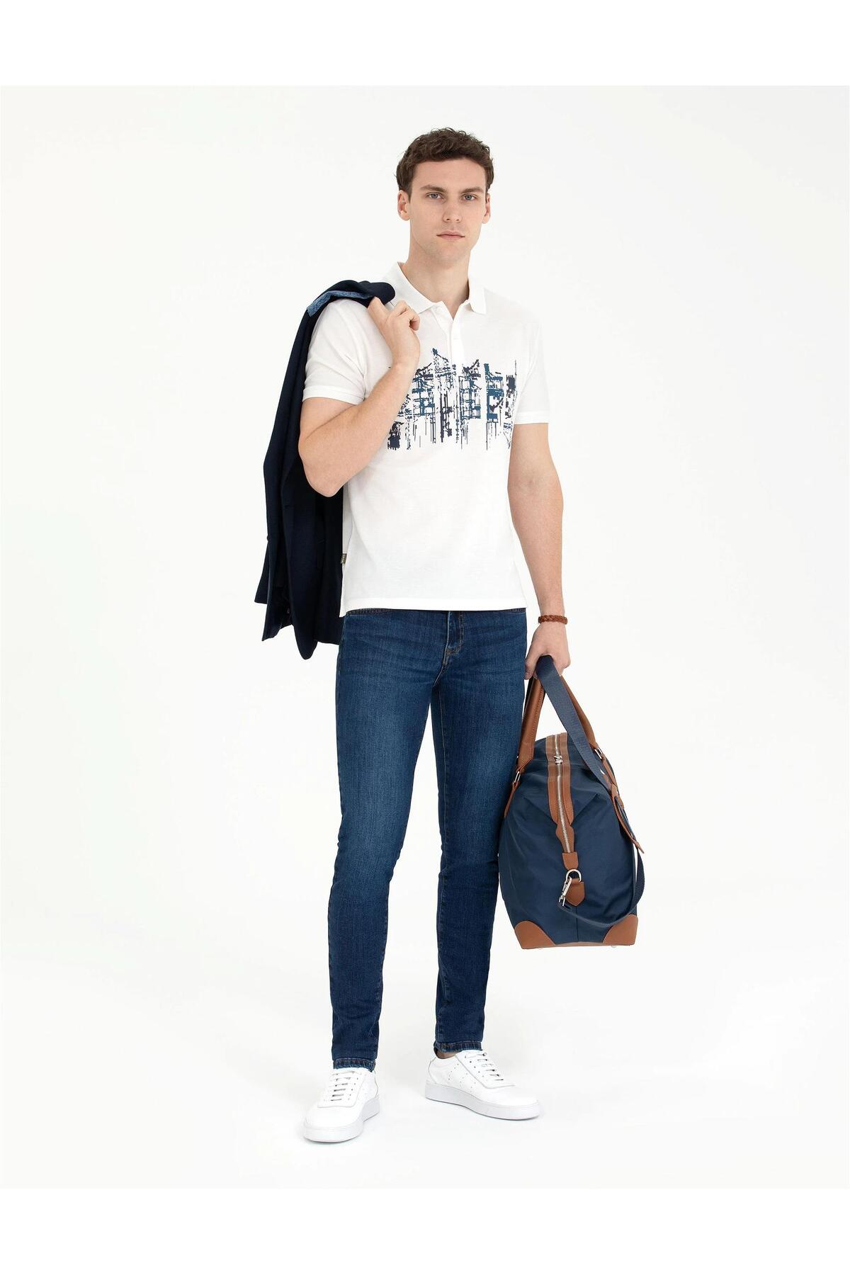 پولوشرت پیر کاردین مردانه پارچه سفید  راسته Slim Fit/اسلیم فیت    Slim/اسلیم فیت Daily/روزانه | Pierre Cardin G021SZ011.000.1698906 TR - تصویر 4