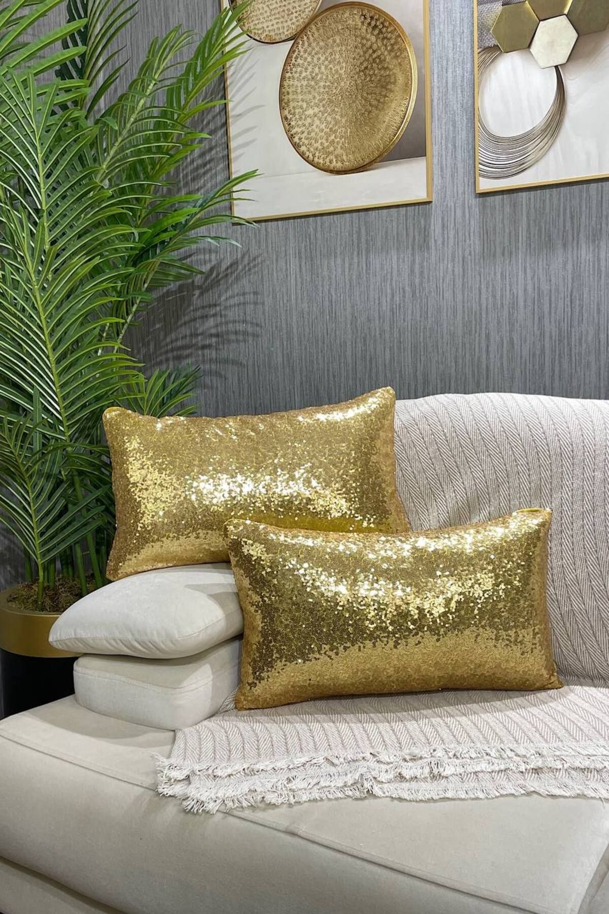Gold glitter throw pillows outlet